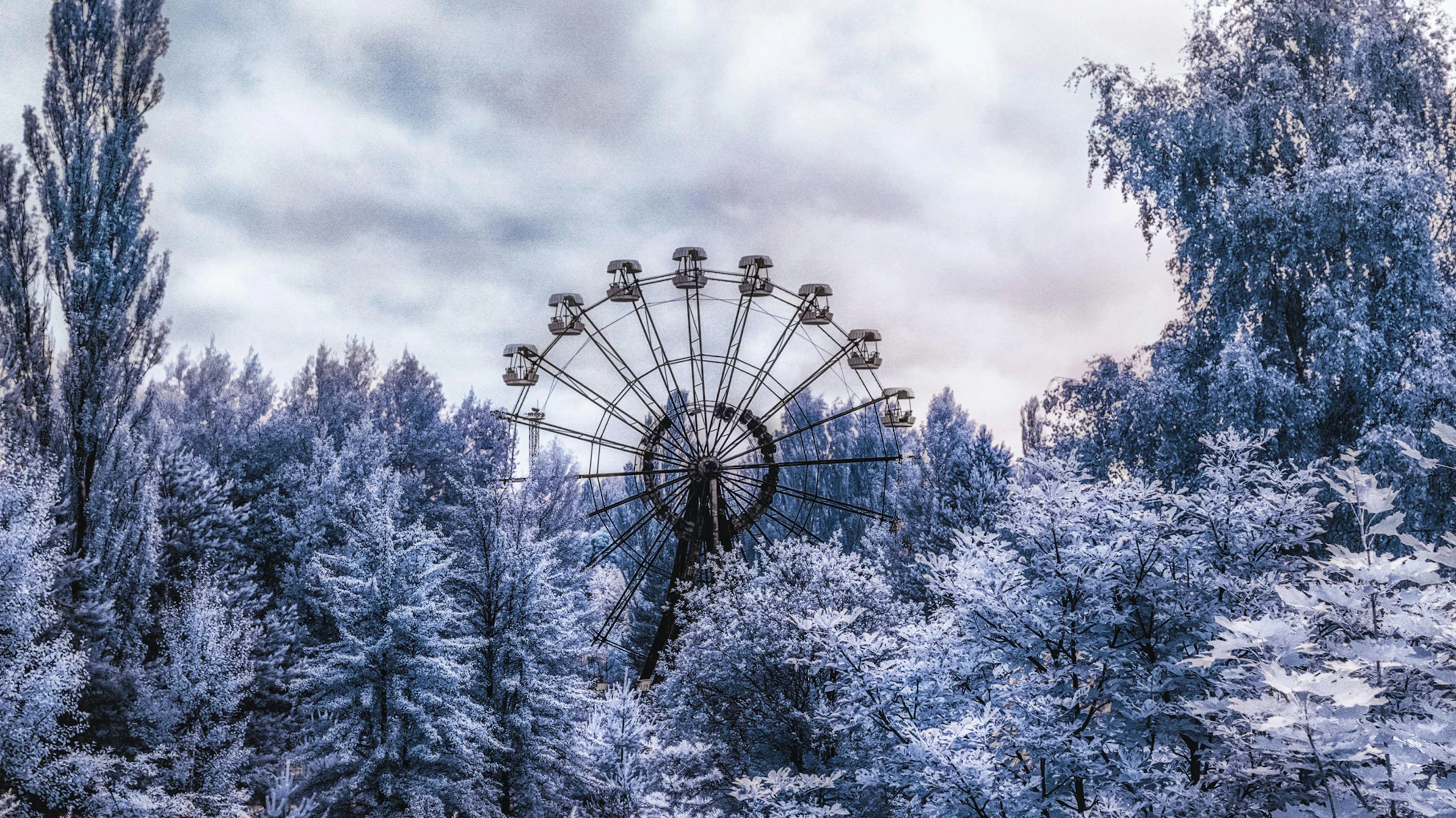 Das 26 Meter hohe Riesenrad im Vergnügnungspark von Prypjat steht seit 30 Jahren still.
