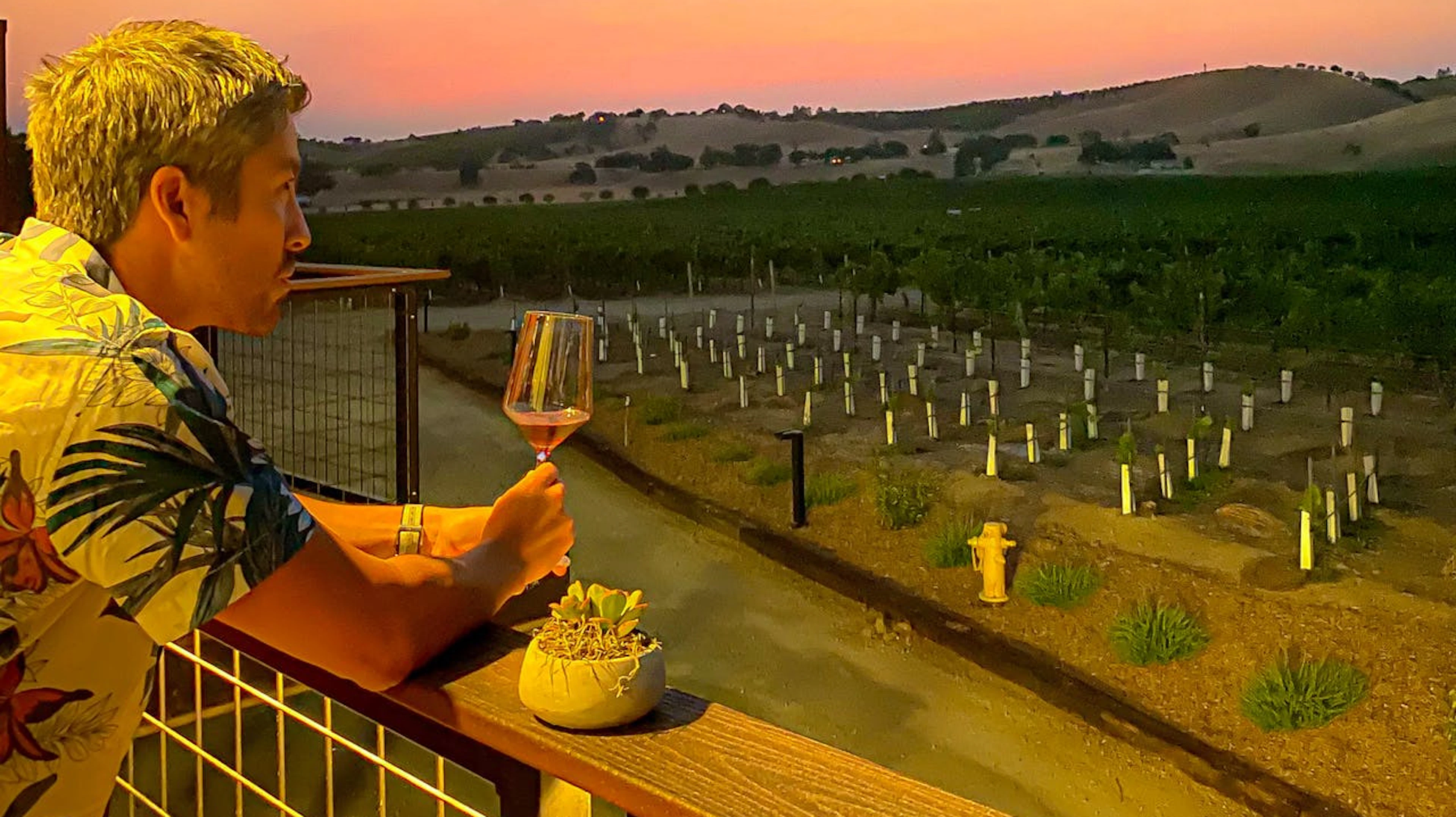 Inspiration für sein künftiges Resort: Max Loong zu Besuch auf einem kalifornischen Weingut.