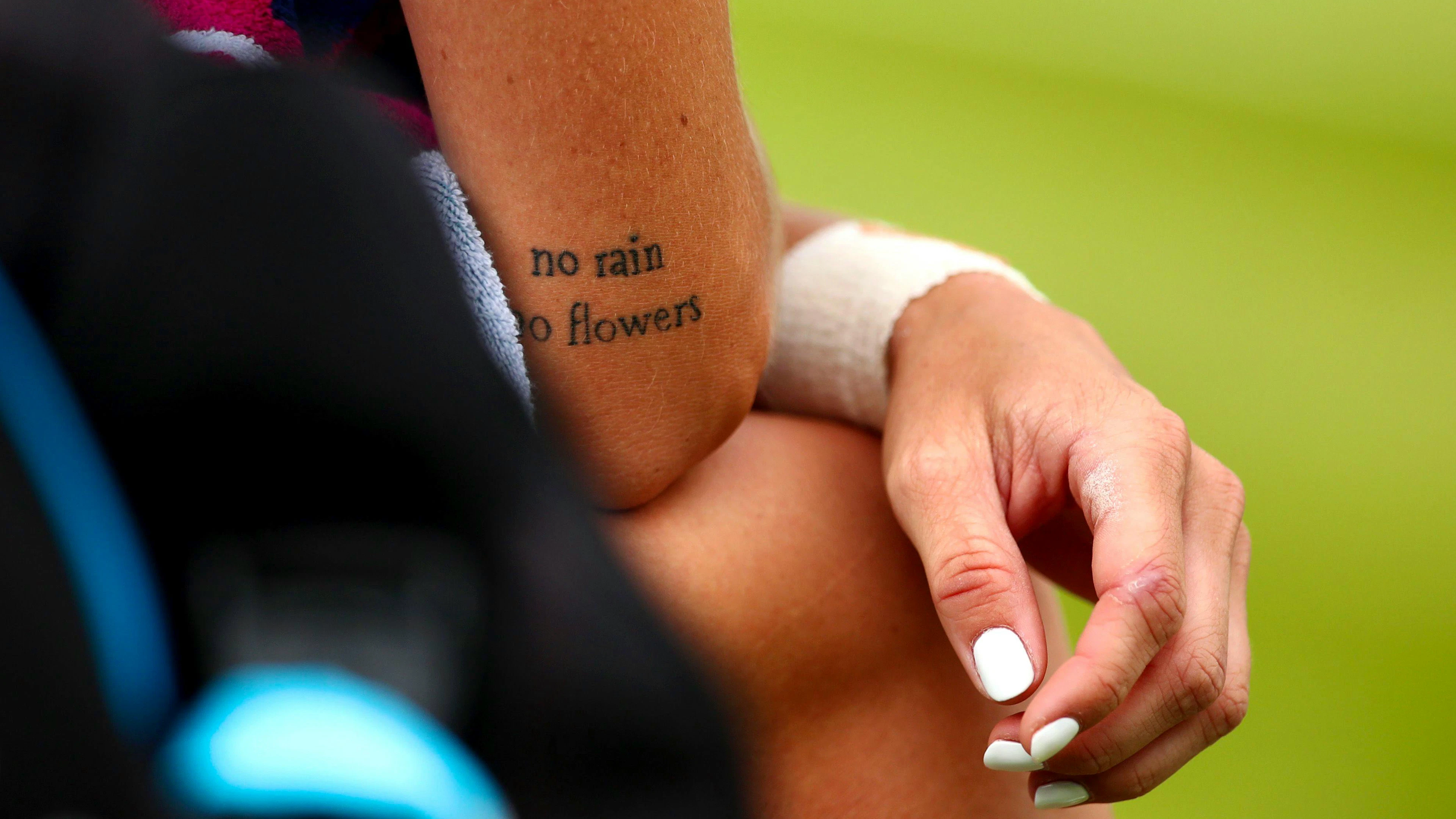 «No rain, no flowers».