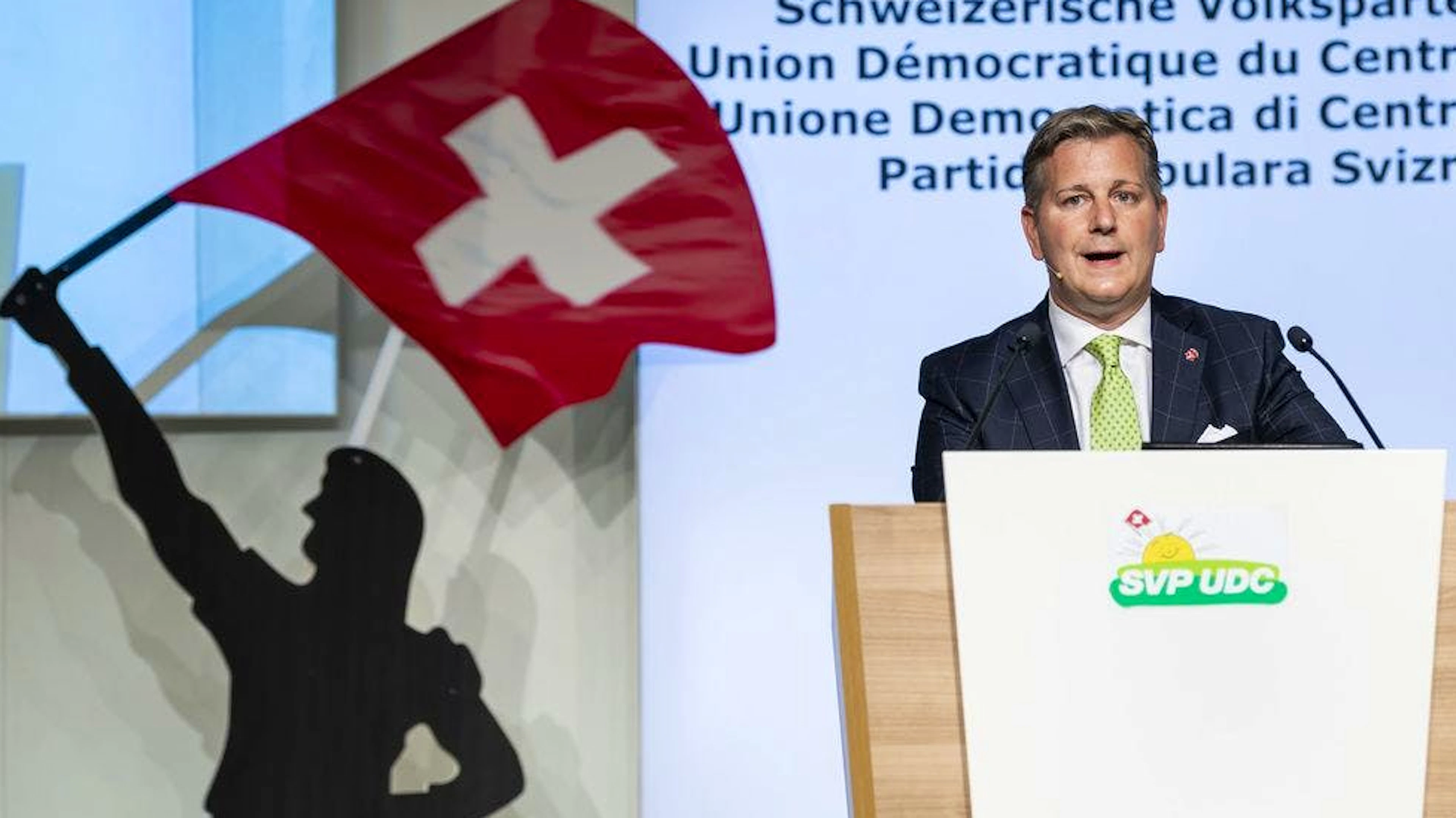 Marco Chiesa, hier zu sehen am 21. August 2021 in Granges-Paccot FR, sorgt sich um die Einhaltung der «Treuepflicht» bei politischen Doppelbürgern.