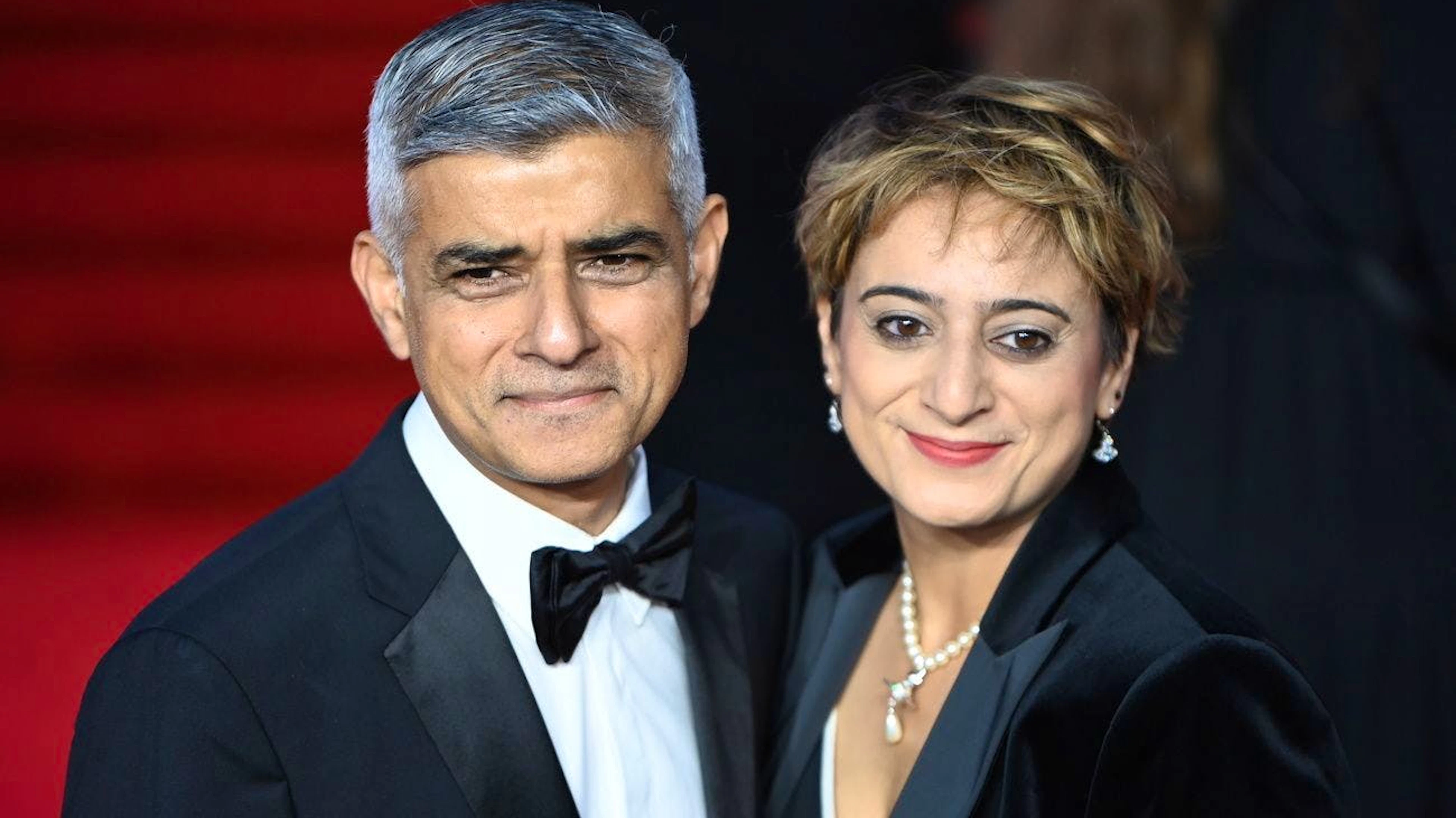 Politprominenz: Londons Bürgermeister Sadiq Khan mit seiner Frau Saadiya.