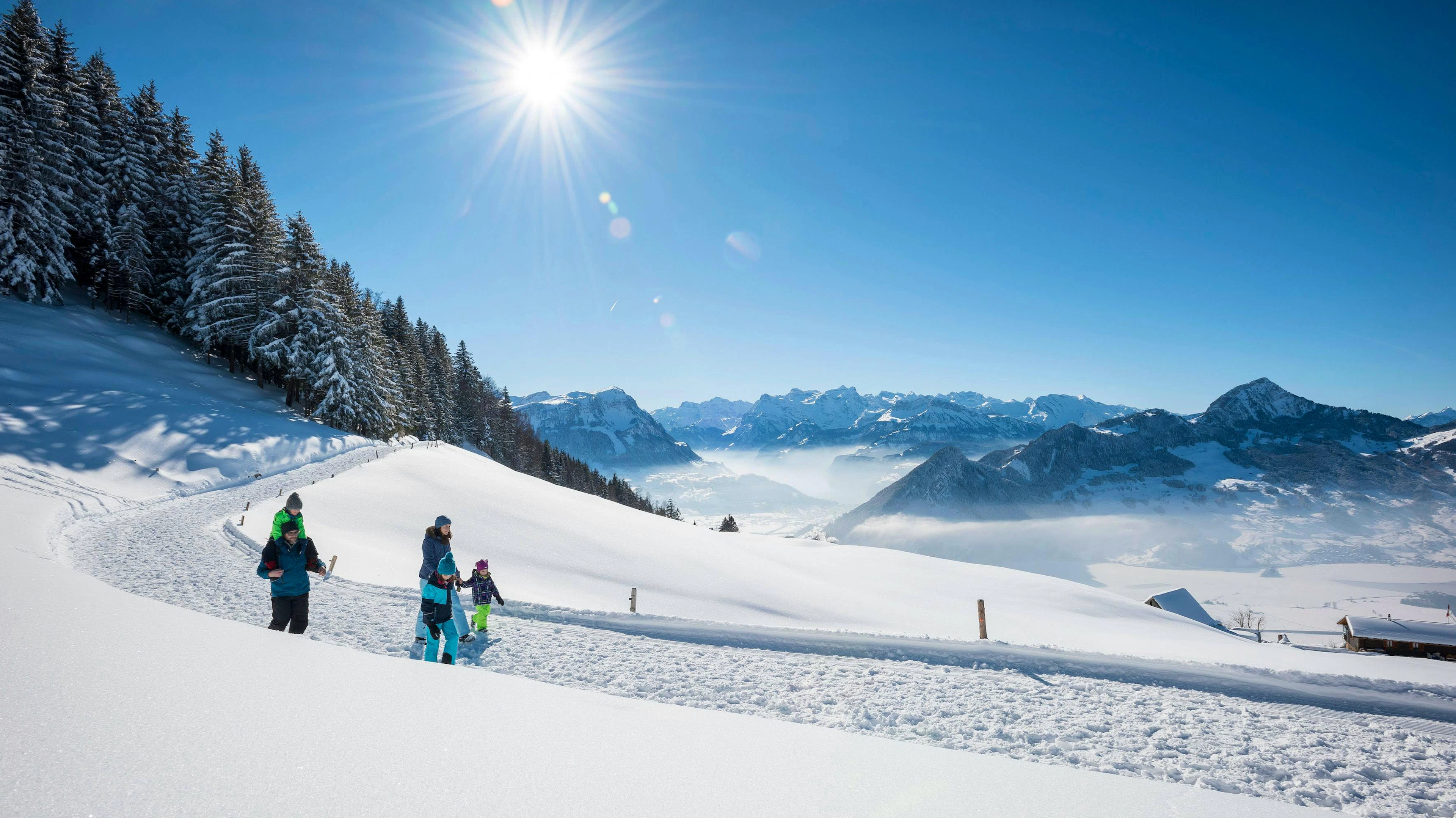 Im Winter einer der schönsten Rundwanderwege der Zentralschweiz.