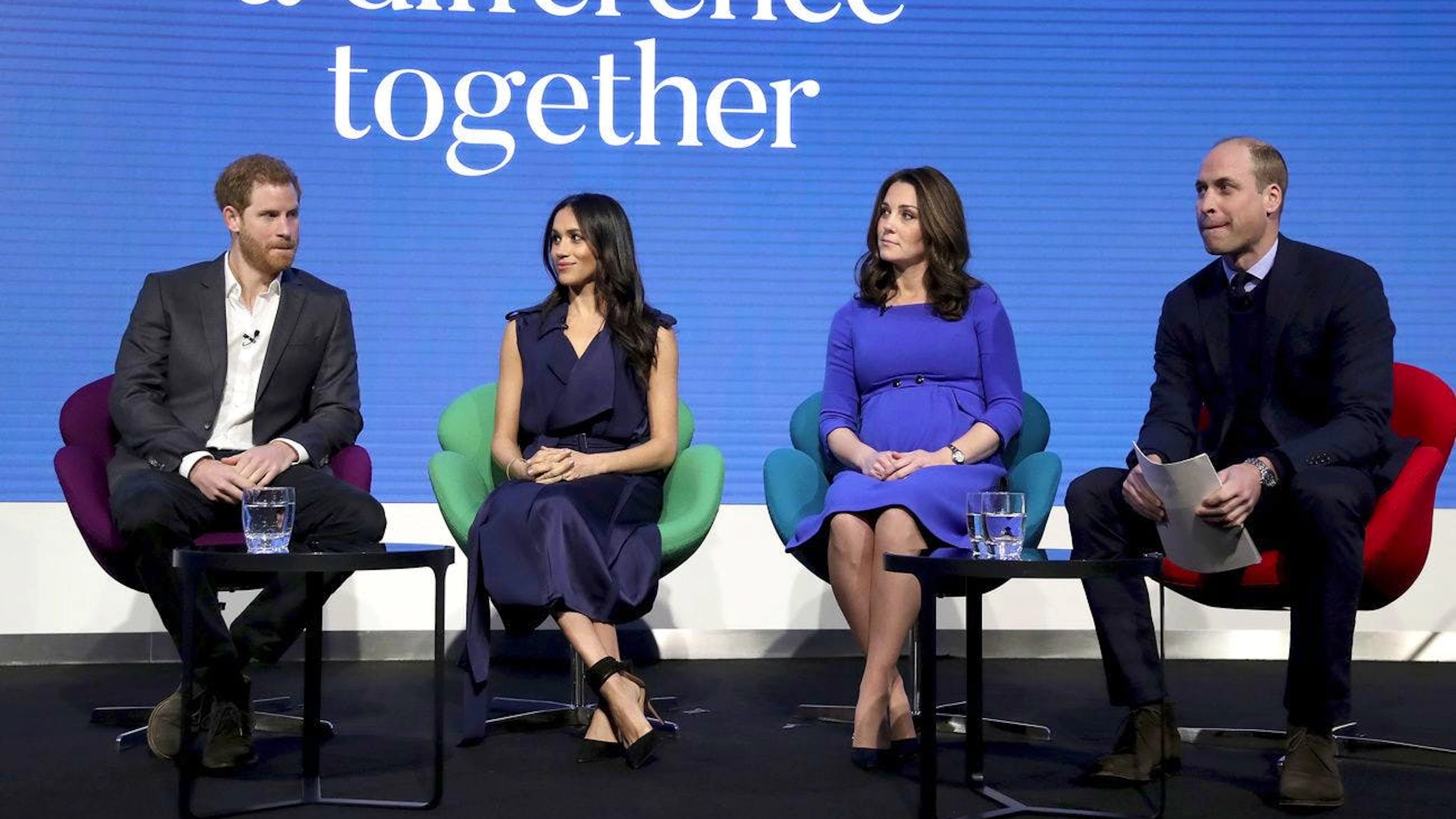 Erster beruflicher Auftritt der «Fabulous Four» mit möglichen Misstönen: Harry, Meghan, Kate und William treten für die «Royal Foundation» auf. Die Stiftung haben die beiden Brüder 2009 gegründet.