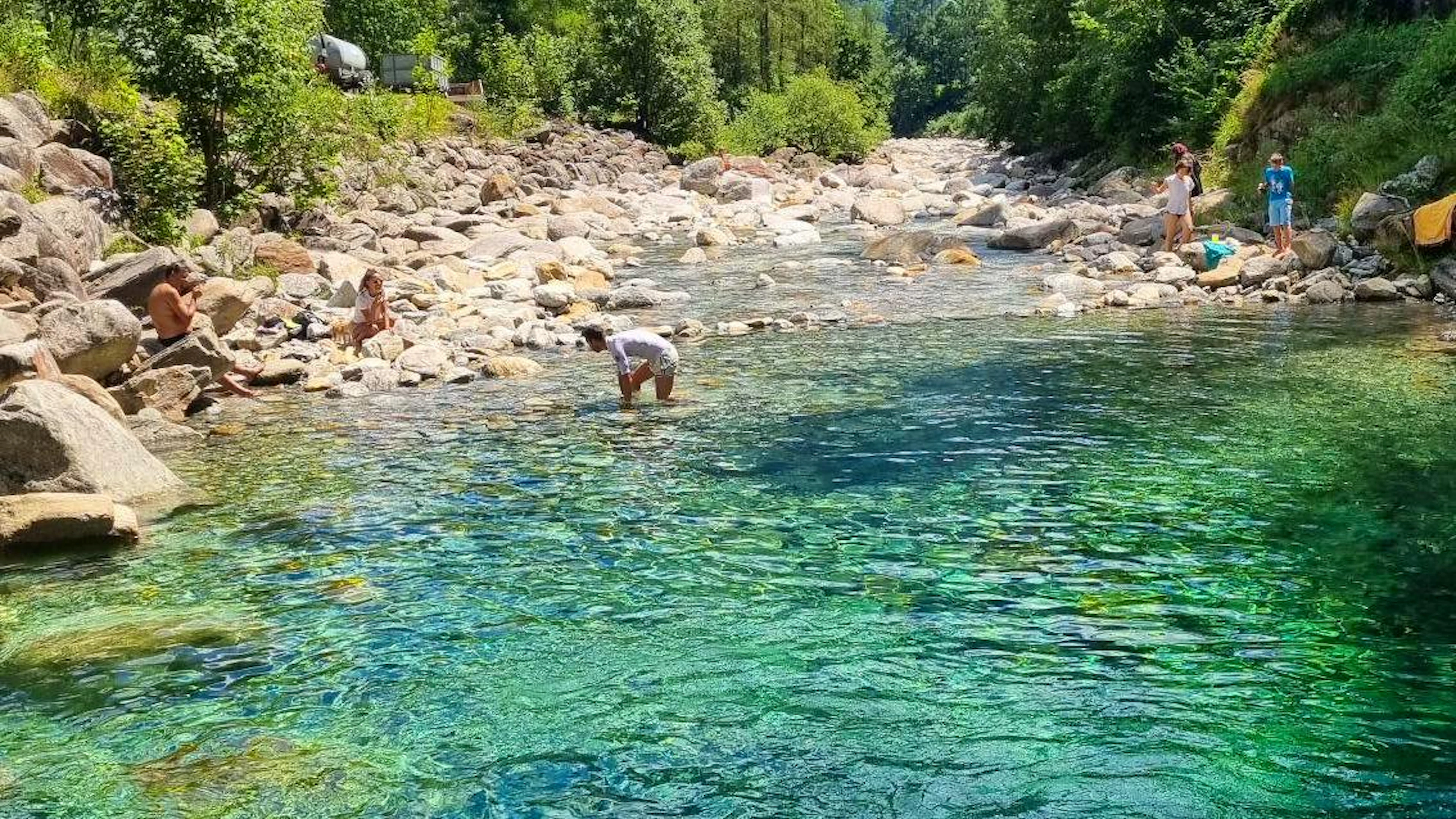 La bellissima pozza trovata a Sonogno (domenica 31 luglio 2022)