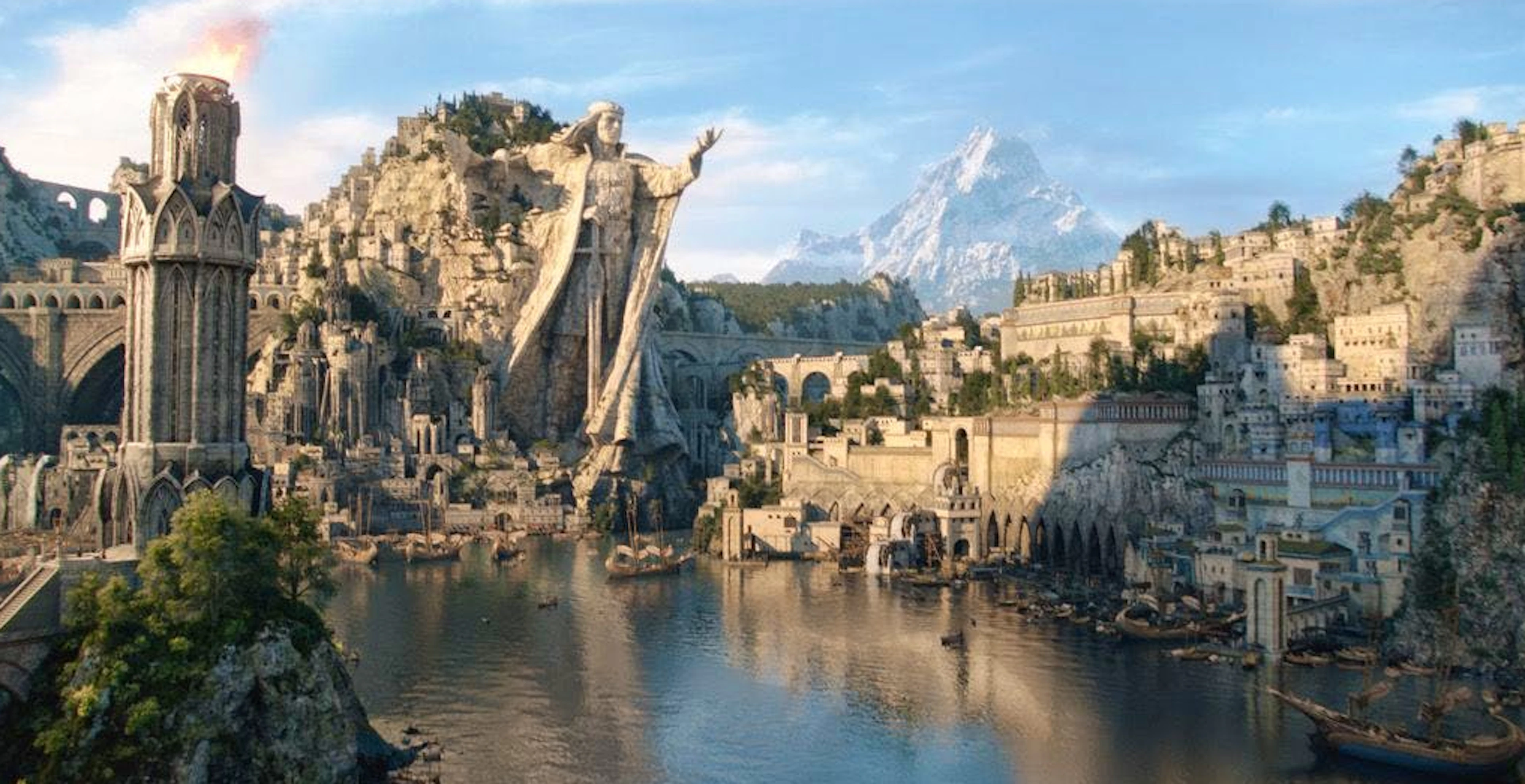 «Der Herr der Ringe: Ringe der Macht» ist eine der teuersten Serien aller Zeiten. Sie spielt in J.R.R. Tolkiens Zweitem Zeitalter, in dem der Aufstieg und Fall der Insel Númenor eine zentrale Rolle spielt.