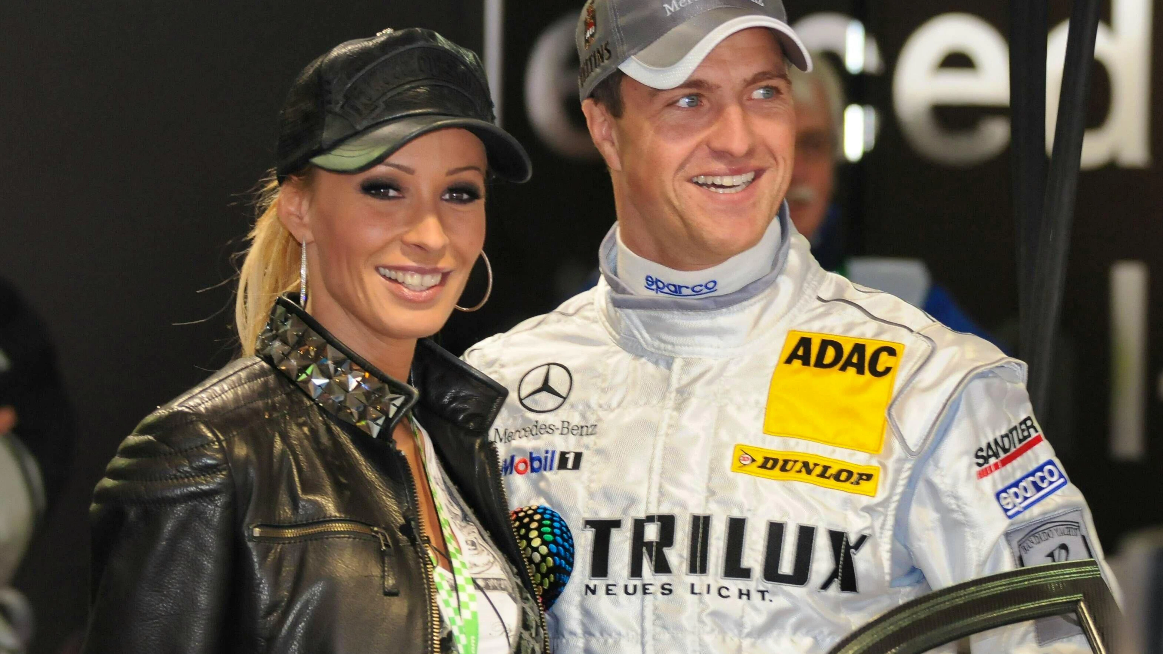 Cora Schumacher mit Ralf Schumacher im deutschen Hockenheim im April 2008. Das Paar war 13 Jahre verheiratet.