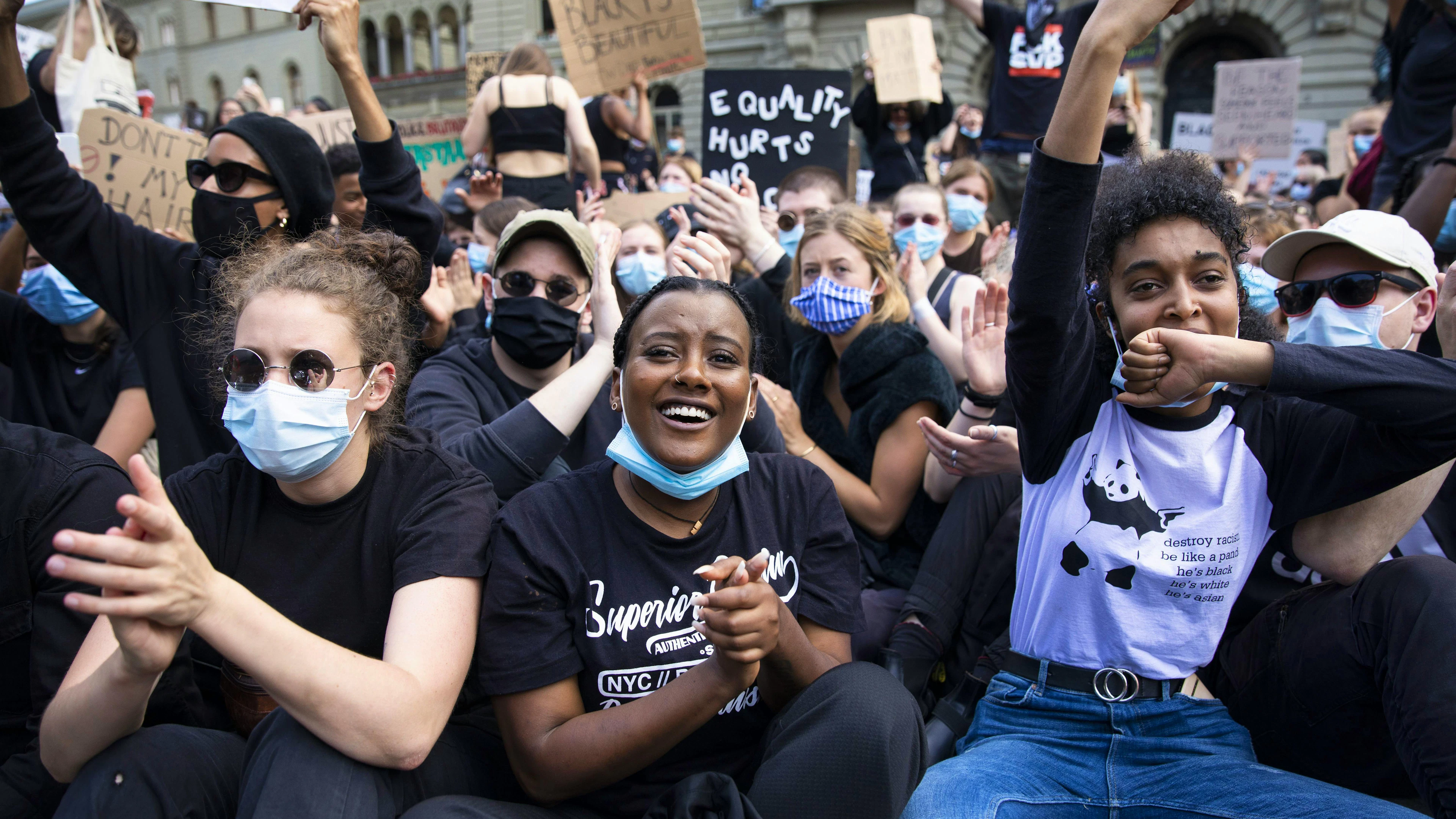 Kundgebung gegen Rassismus im Juni 2020 in Bern.
