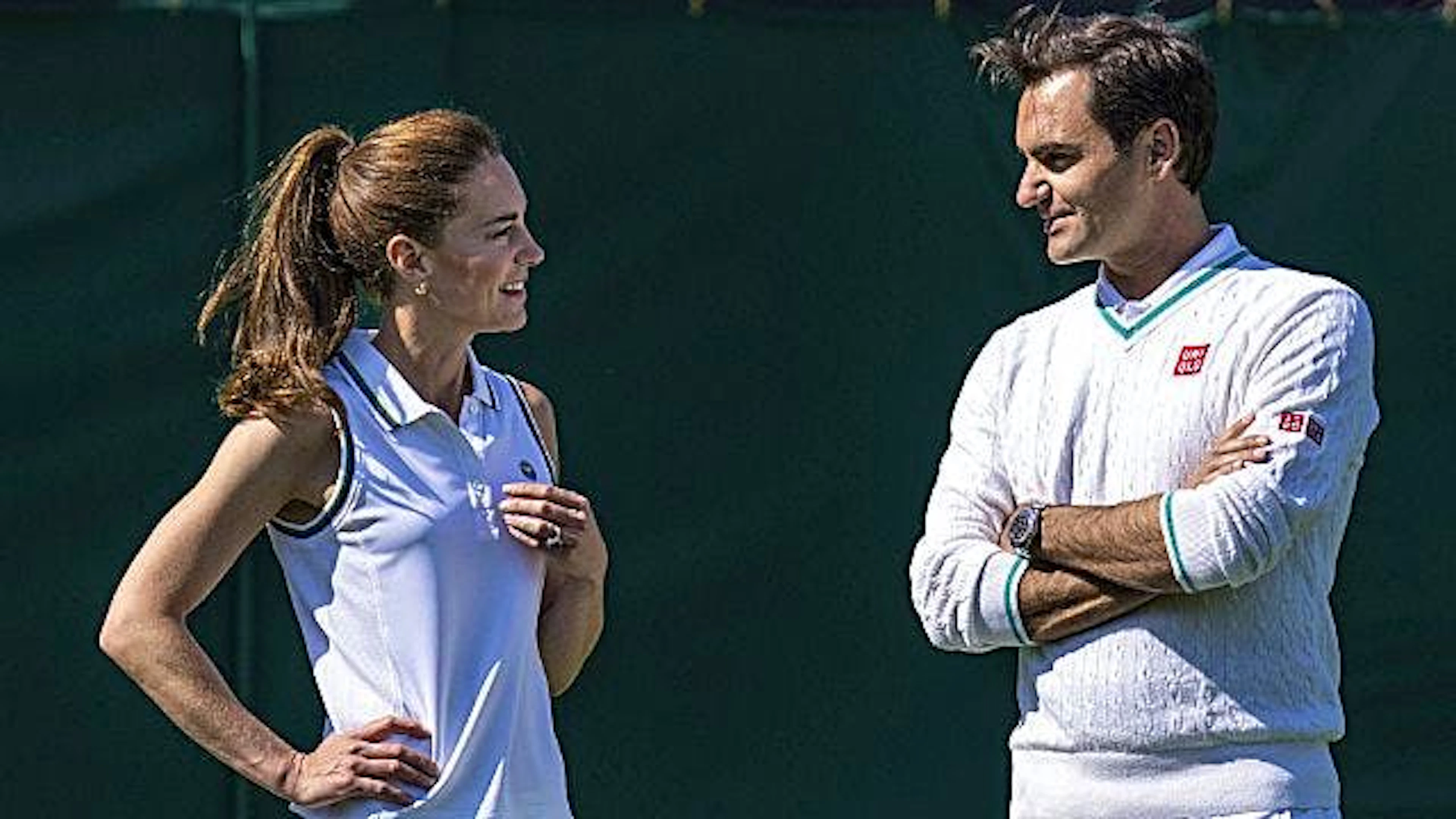 Roger Federer e la Duchessa Kate si sono sfidati sull'erba di Wimbledon.