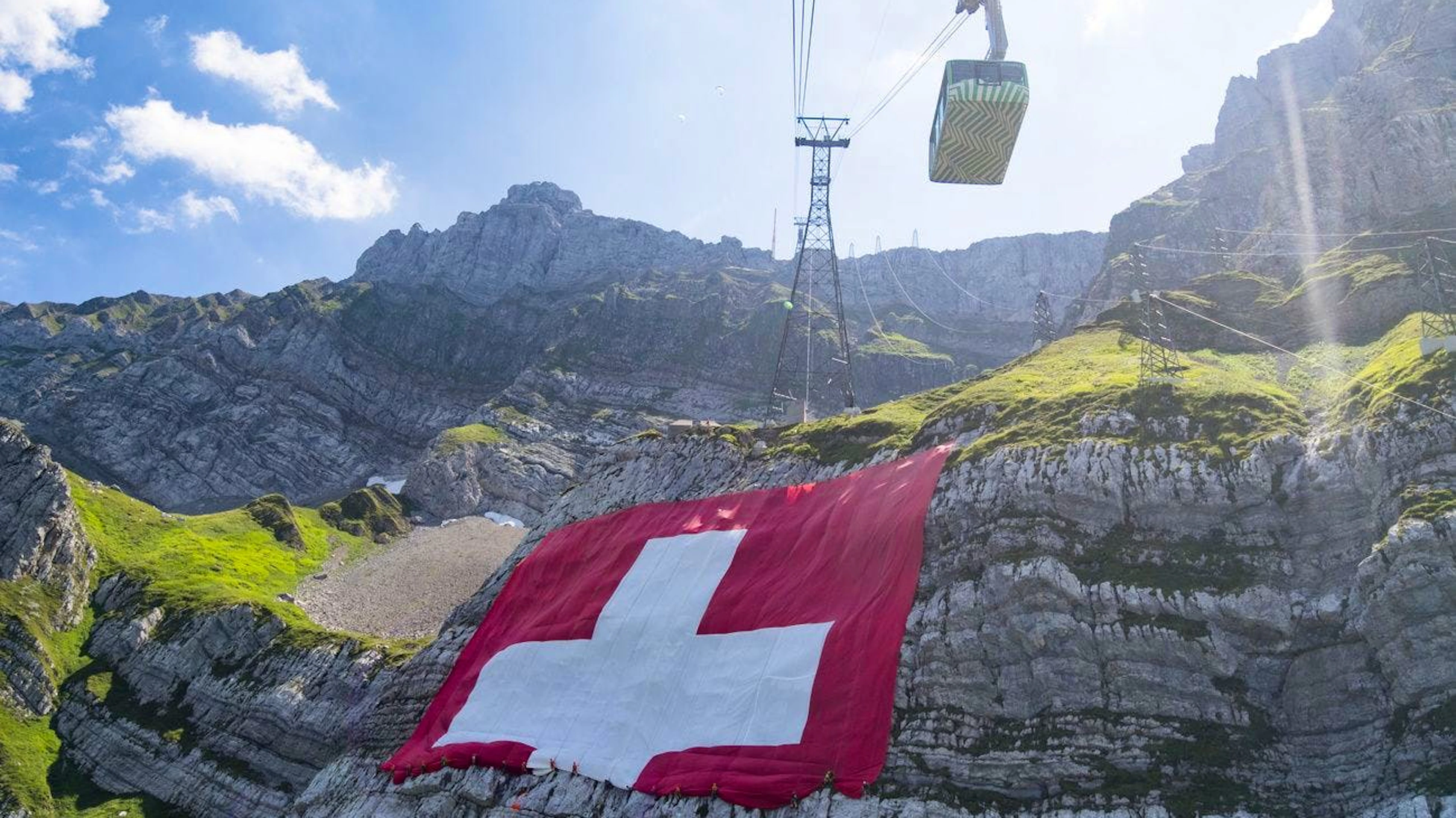 The Säntis is located in eastern Switzerland and is 2,502 meters high. 
