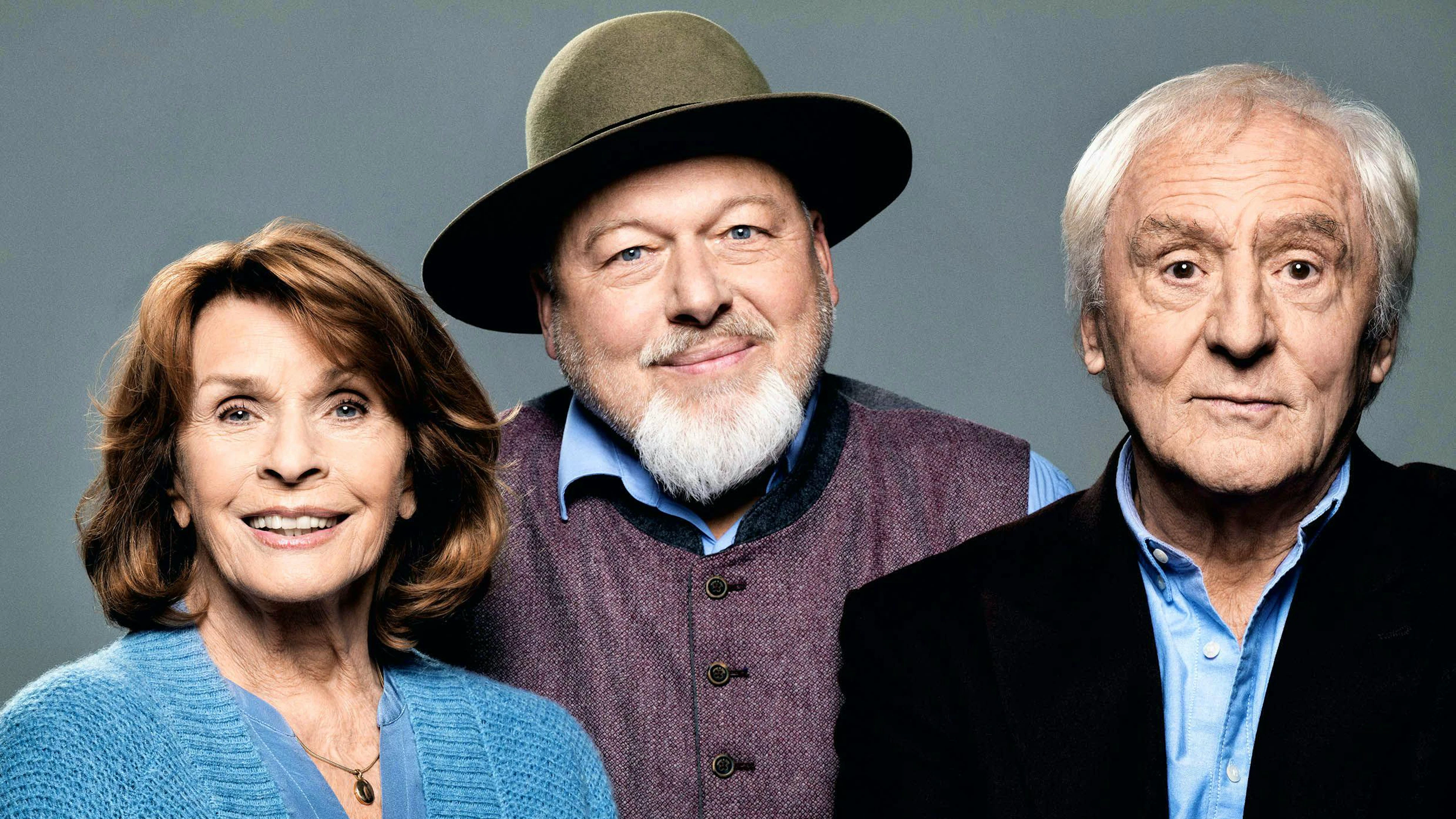 Regisseur Rainer Kaufmann (Mitte) mit seinen beiden «Weisst du noch»-Hauptdarstellern Senta Berger und Günther Maria Halmer.