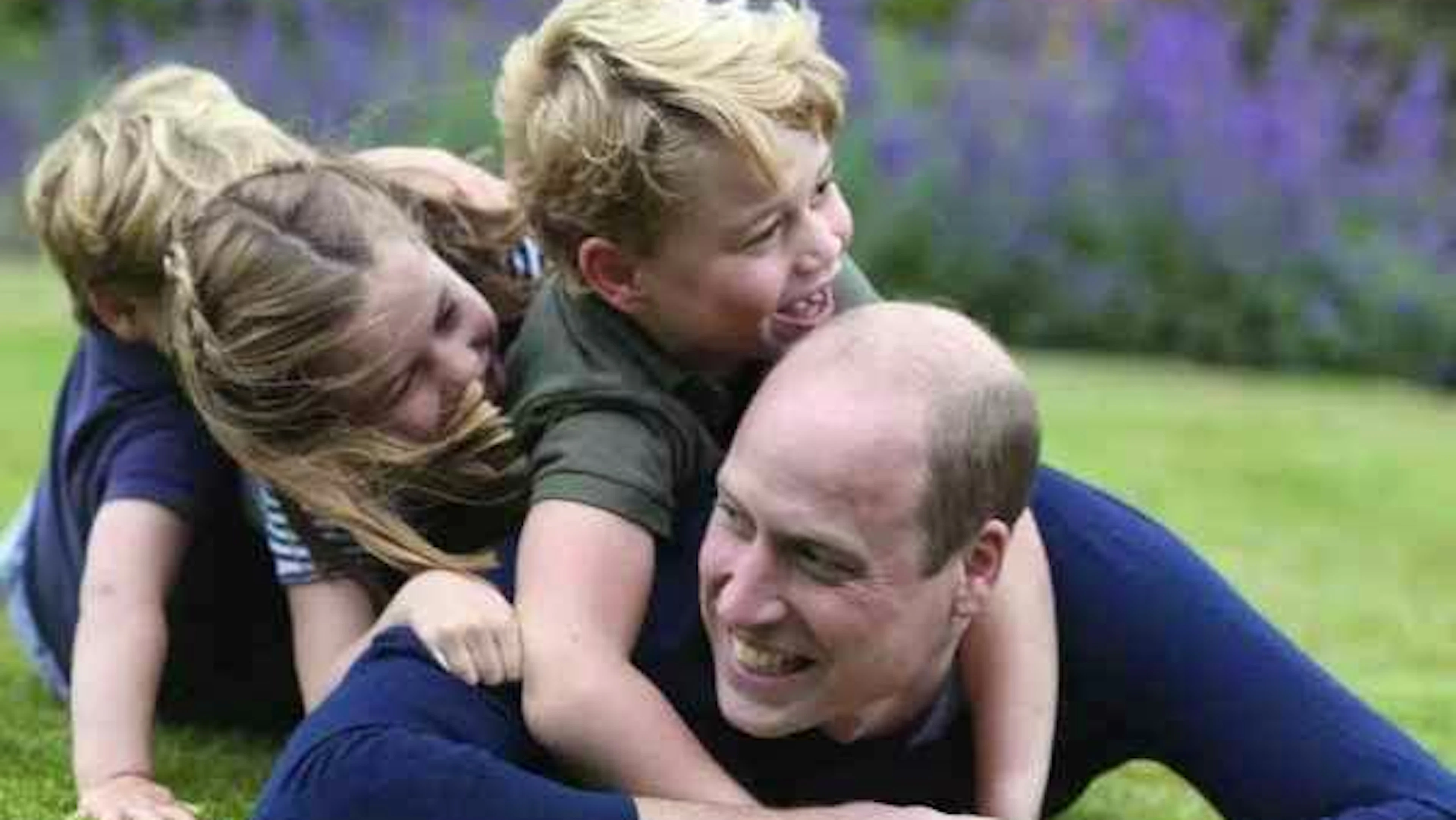 Il principe William con i tre figli.