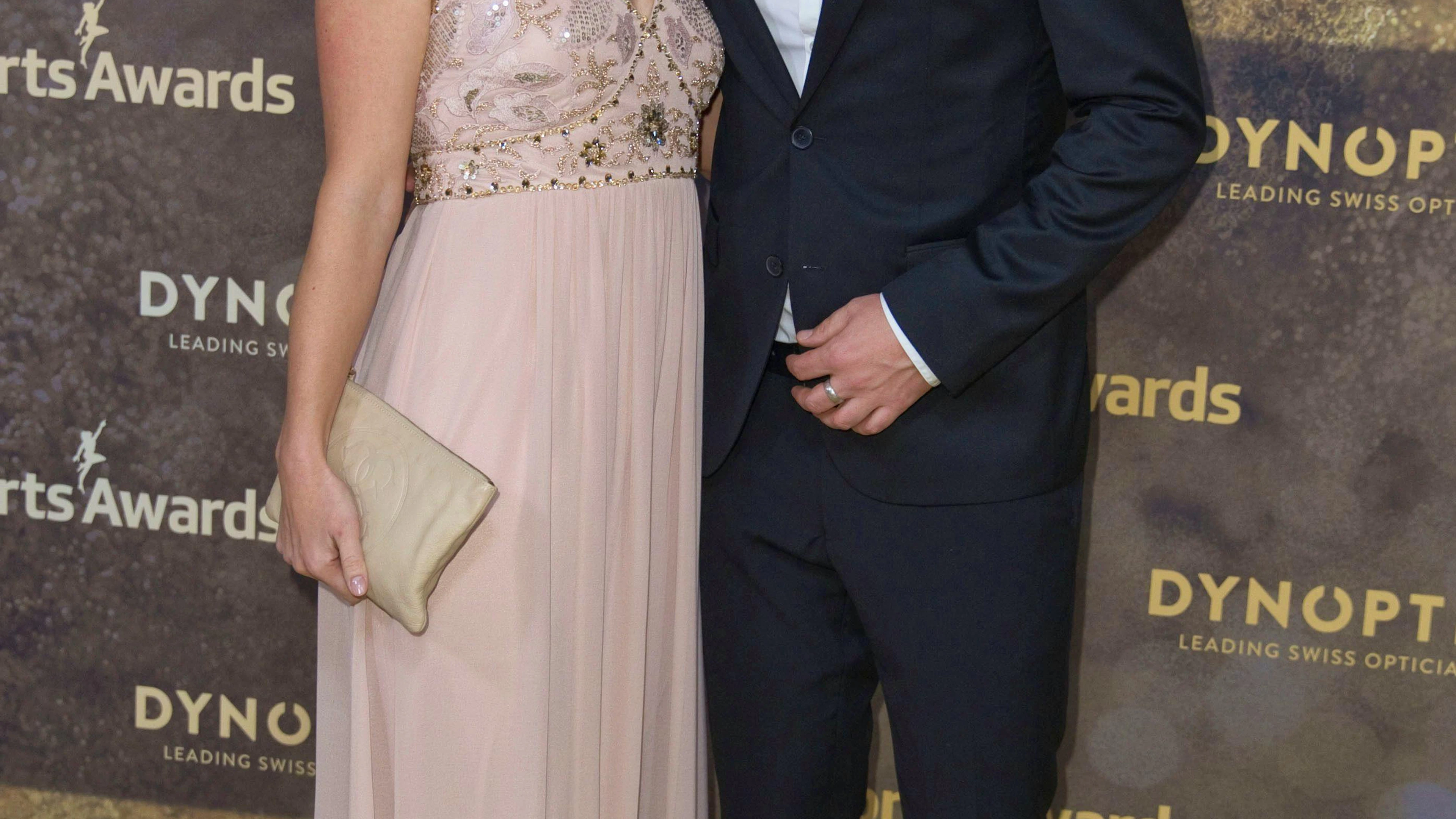 Michèle Burkart hat mit Haarausfall zu kämpfen, erzählt sie in einem Post. Hier an den Swiss Sports Awards 2019 mit Ehemann Manuel Burkart von Divertimento. 