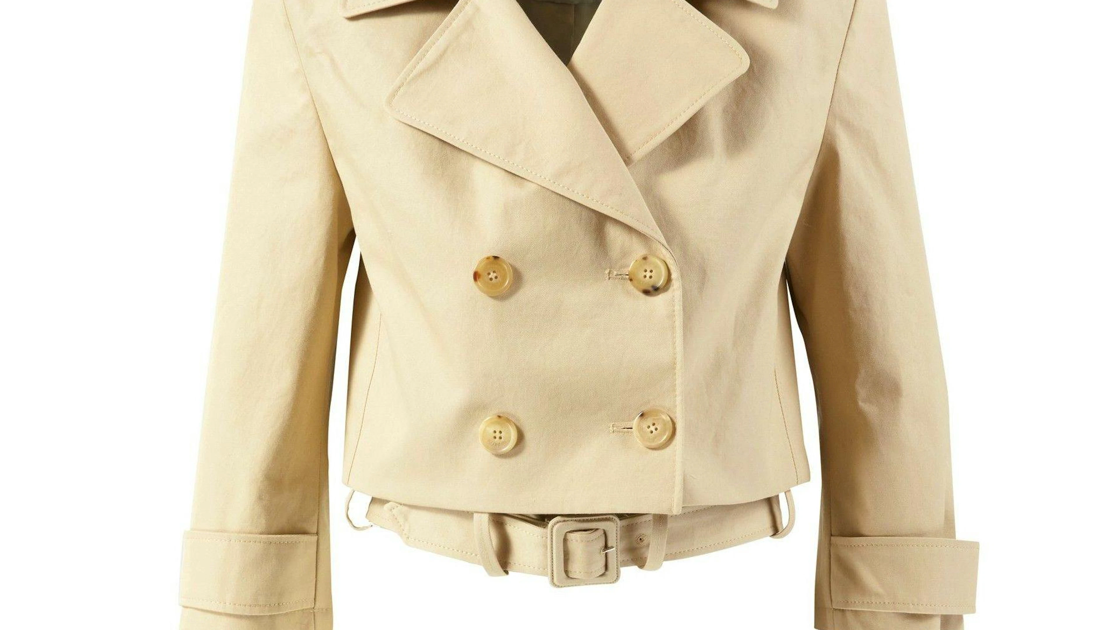 Beige Trenchjacke von Coperni für 894 Franken, via Unger Fashion.&nbsp;