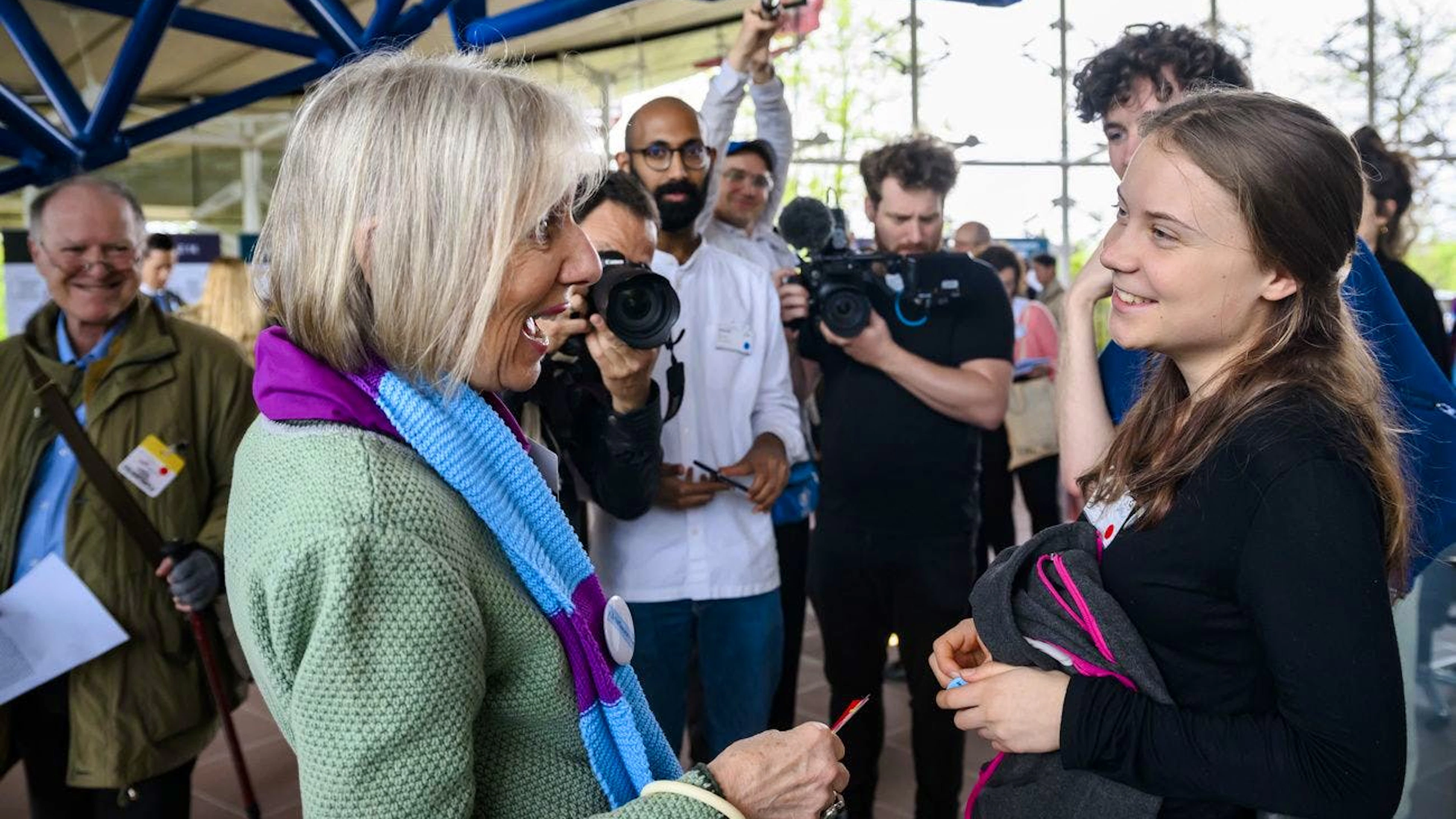 Auch Greta Thunberg war am Dienstag in Strassburg vor Ort.