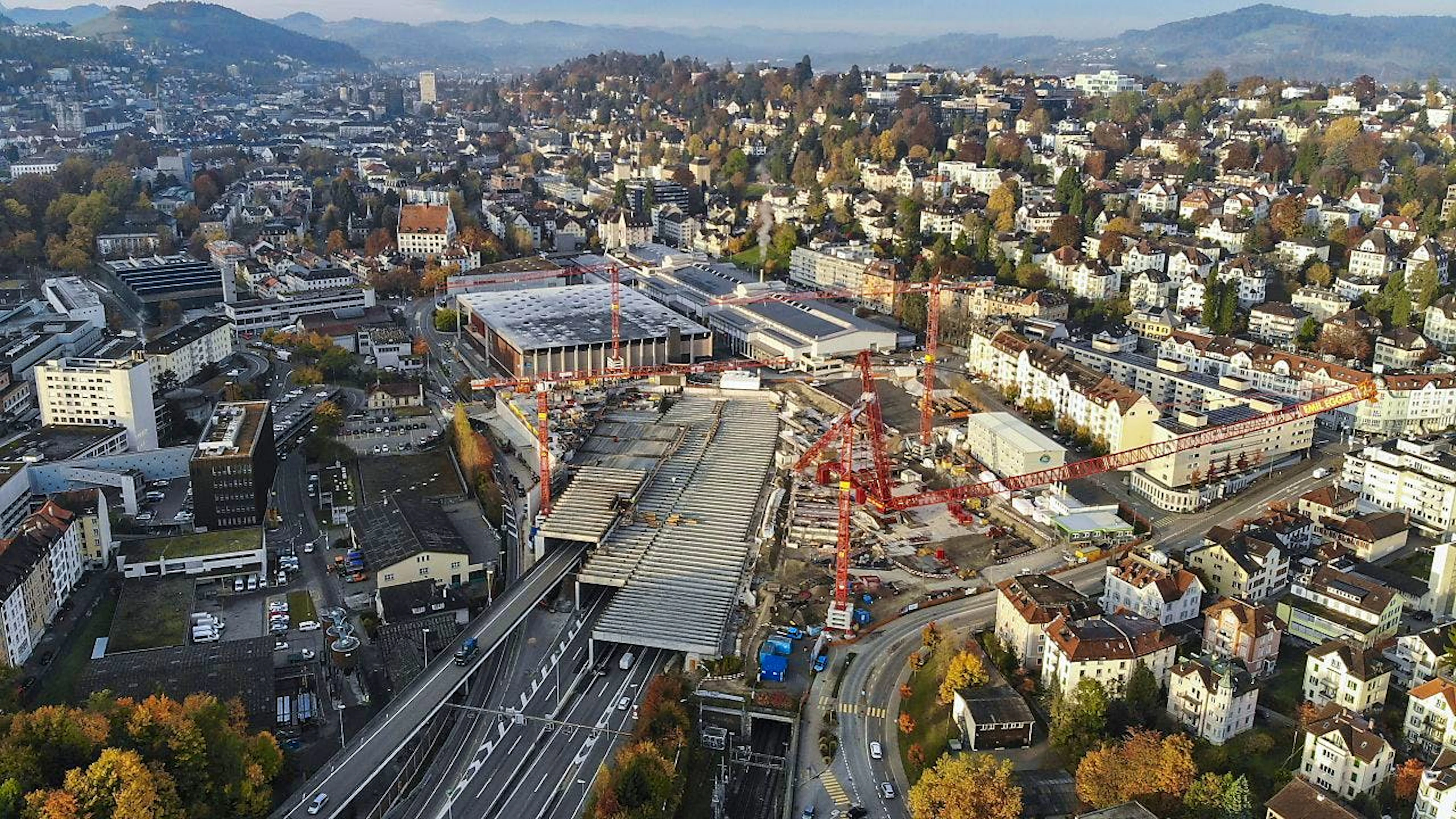 Blick auf das Olma-Messegelände in St. Gallen (Archivbild)