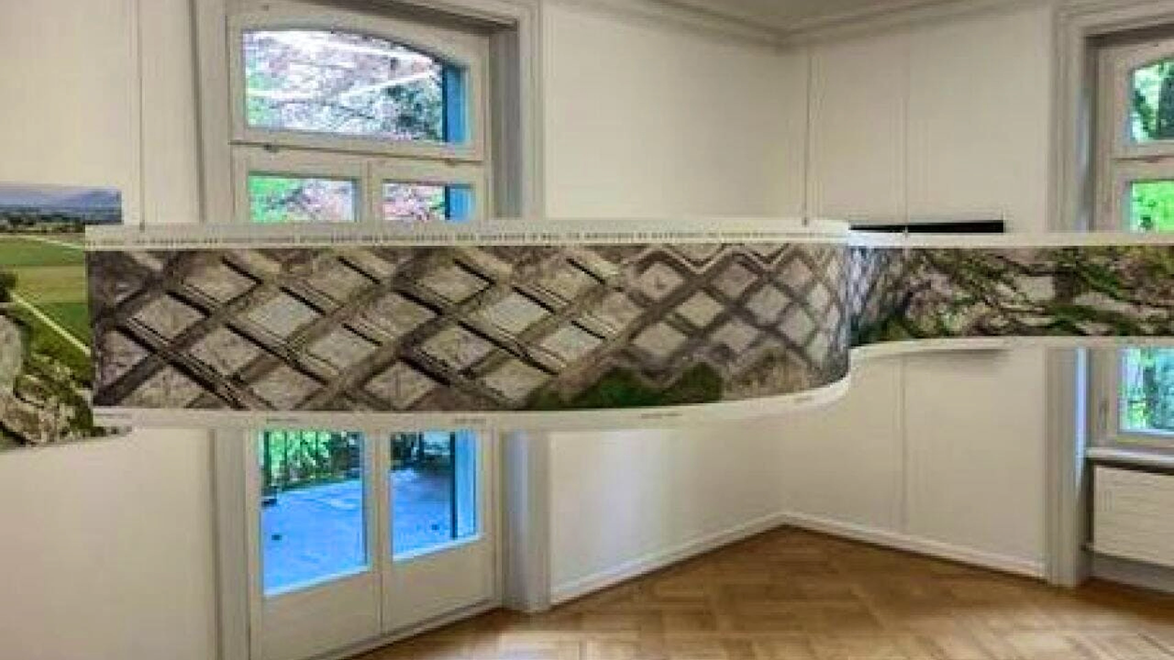 Die Installation "Renaturierung des River Aire" im Museum im Bellpark.