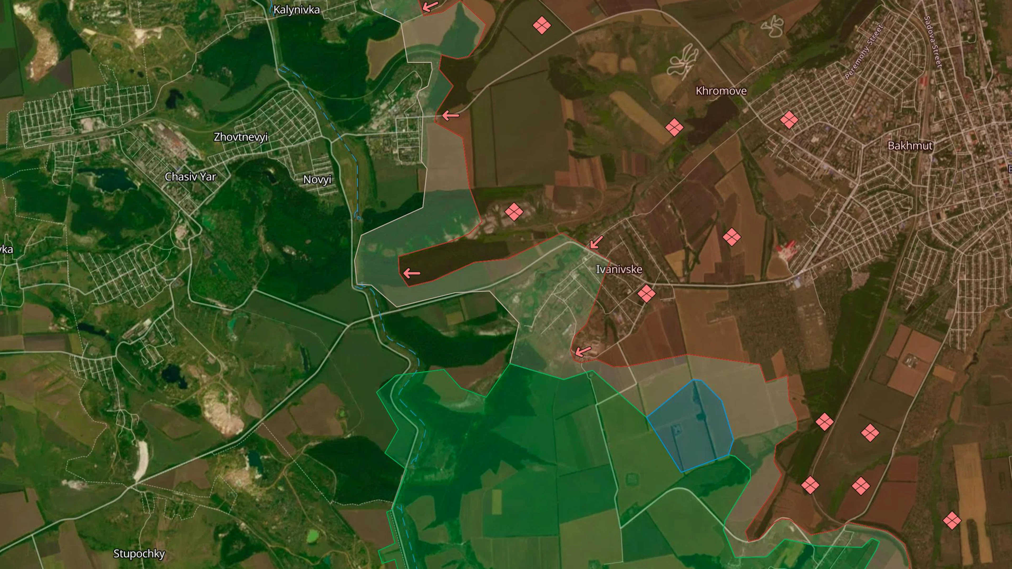 Die ukrainische Armee hat zwischen den Ivanivske und Klischtschijwka Boden gutgemacht.