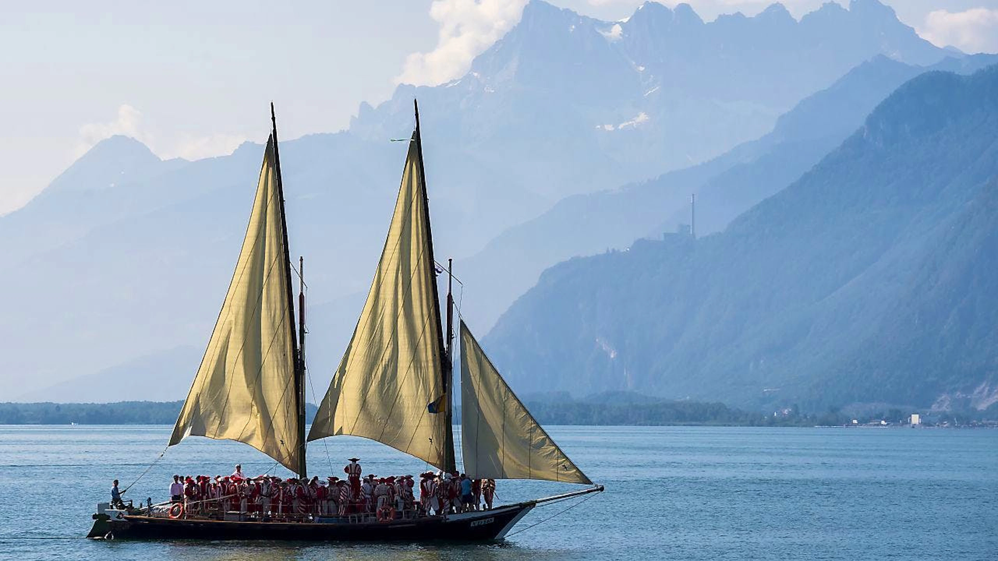 Classée monument historique, La Vaudoise  est l'une des plus anciennes barques à voiles latines construites sur le Léman (archives).
