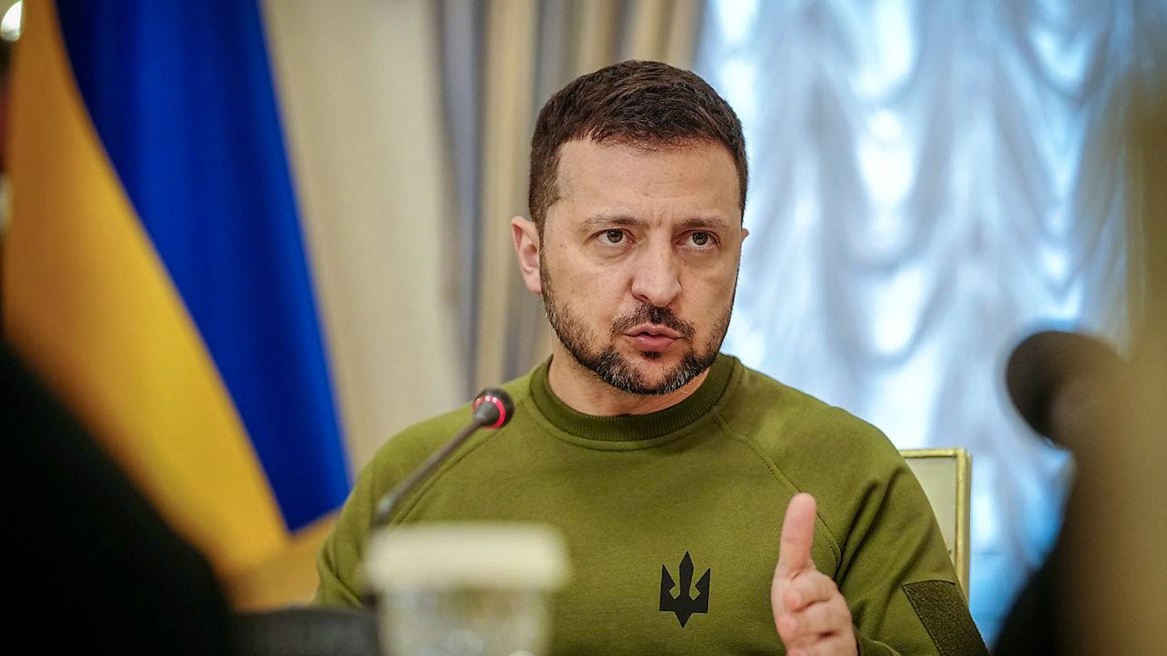 ARCHIV - Wolodymyr Selenskyj, Präsident der Ukraine, im Präsidentenpalast. Foto: Kay Nietfeld/dpa