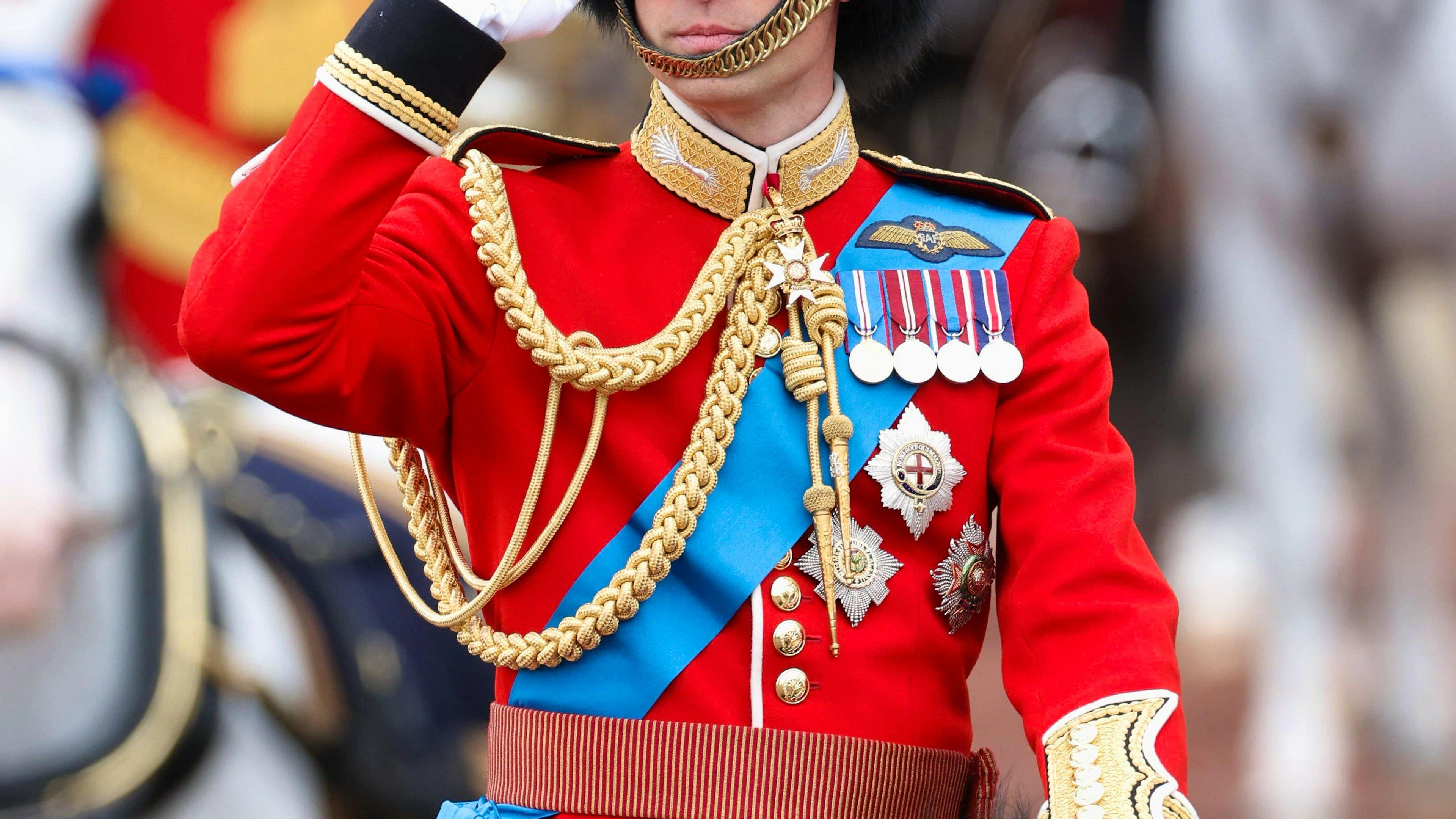 Prinz William&nbsp;begleitet die Kavallerie sowie den König mit dem Pferd.