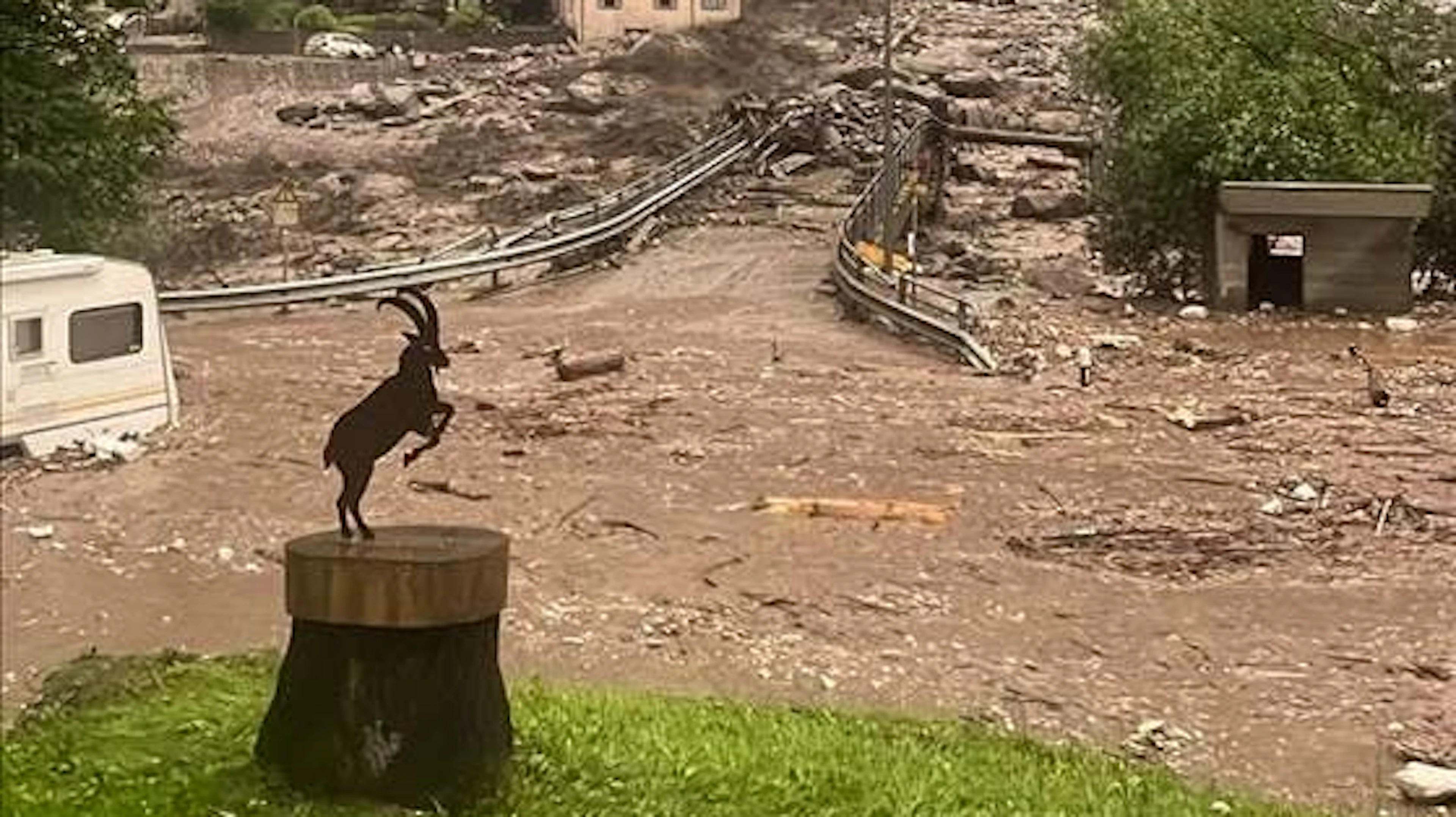 Il ponte sulla Moesa a Sorte, frazione di Lostallo
