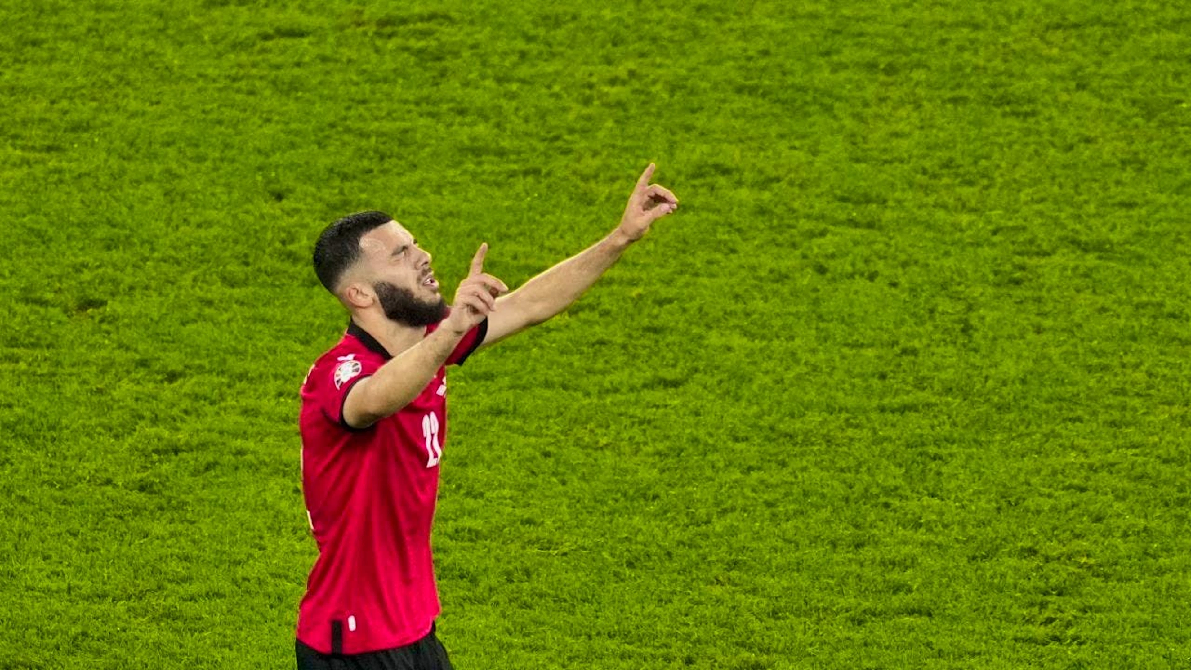 Georges Mikautadze scored to make it 2:0 for Georgia and is now the top scorer at the European Championship with three goals