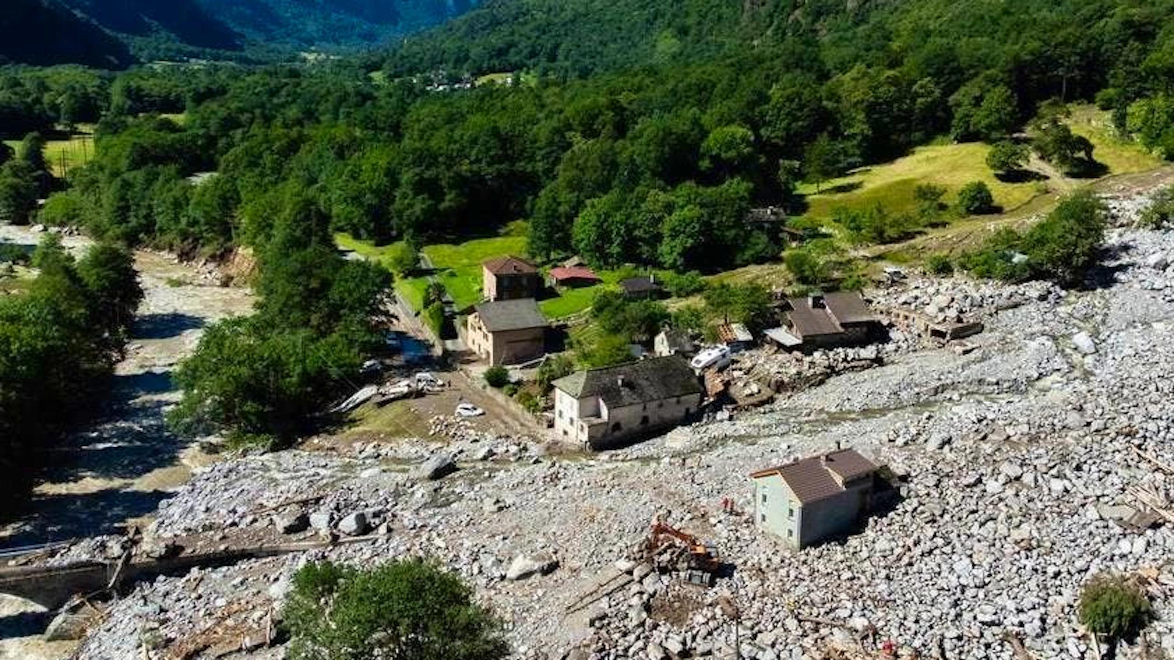 La frazione di Lostallo fortemente colpita dal disastro