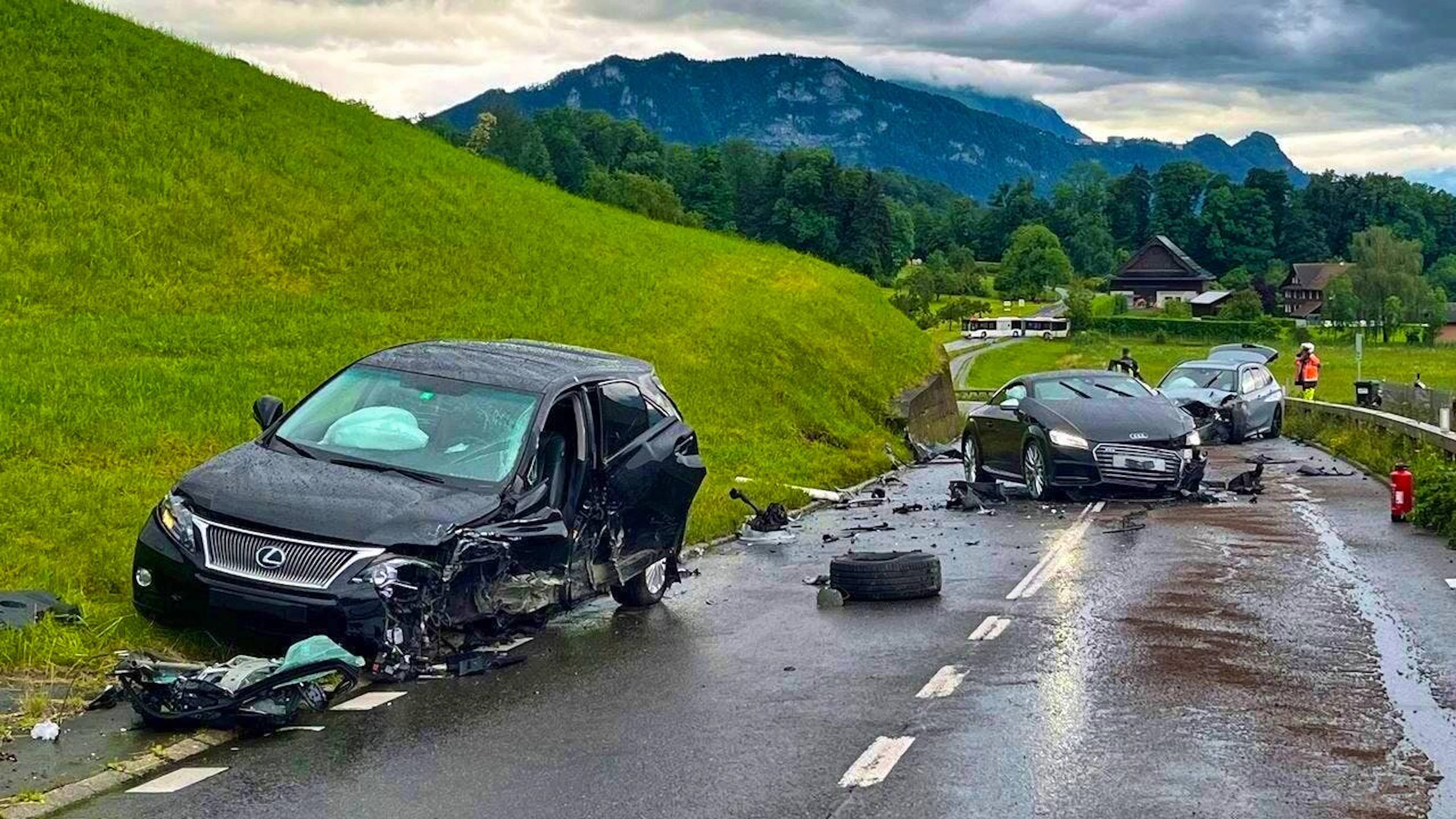 The road was closed for several hours after the accident.