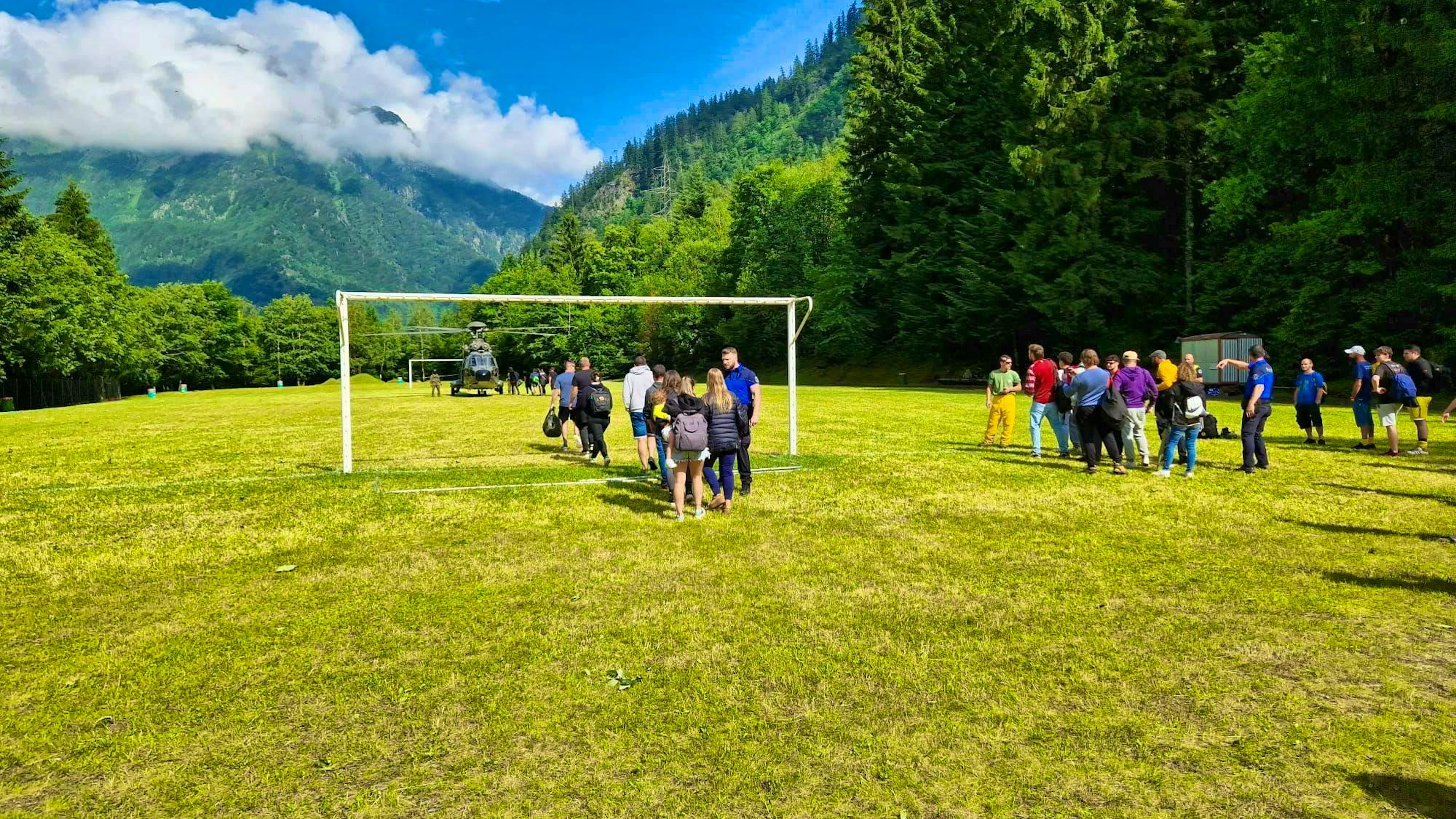The evacuation of the site begins on Sunday afternoon.
