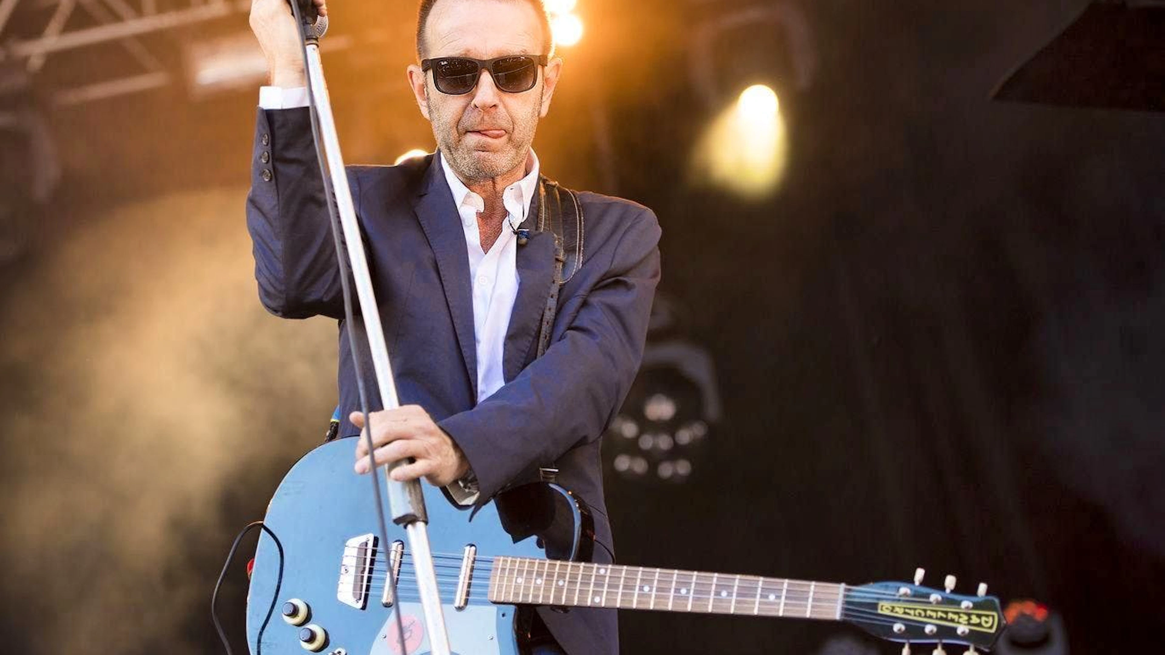 Kuno Lauener, frontman of Züri West, at the Gurten Festival in Bern 2017.