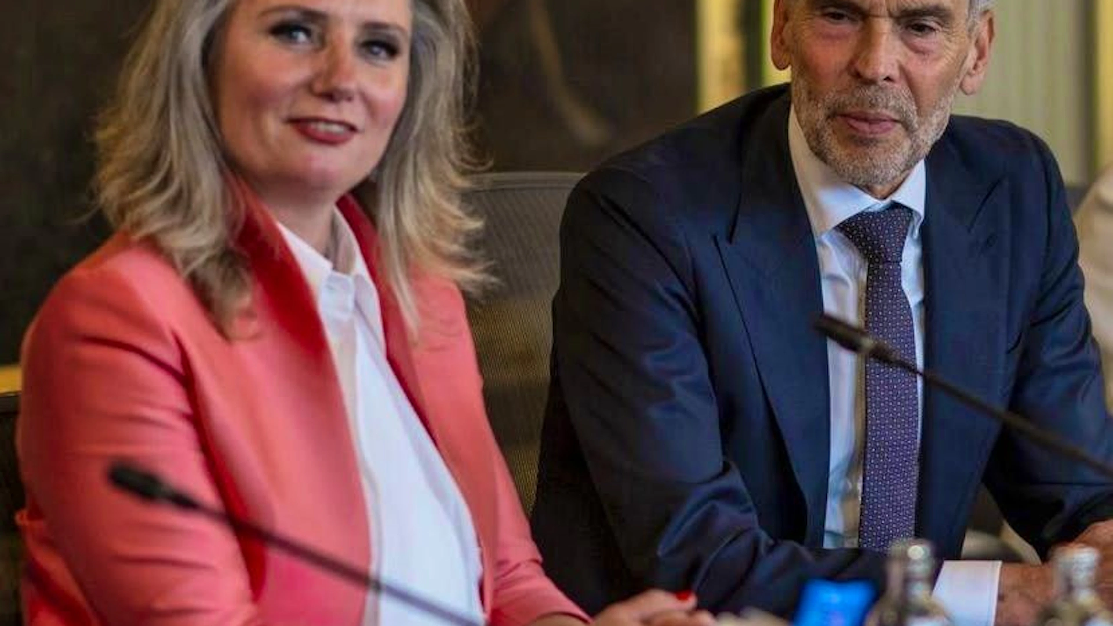 Fleur Agema and Dick Schoof on July 2 in The Hague.