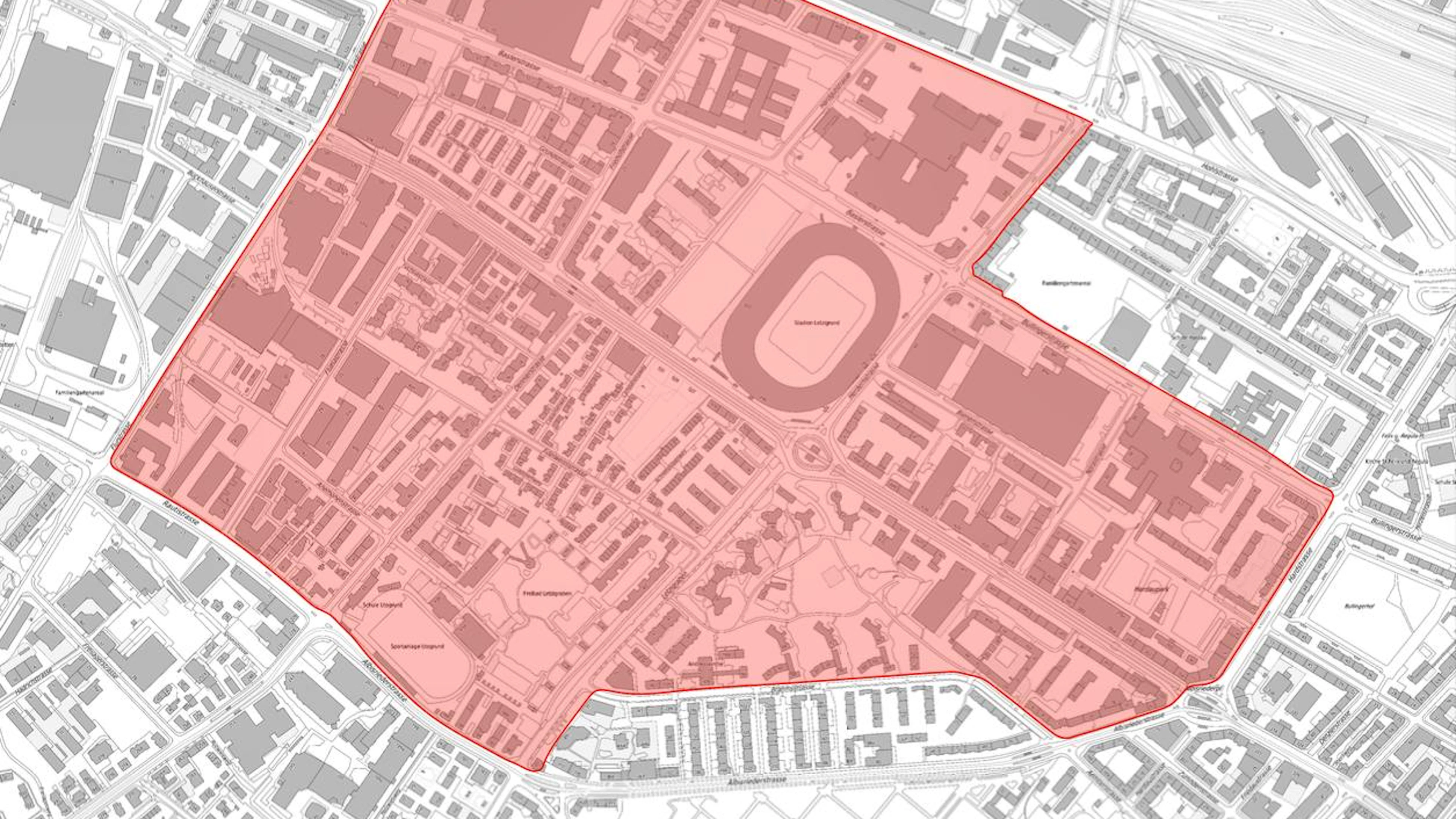 Diese Strassen um das Zürcher Letzigrund-Stadion werde abgesperrt.