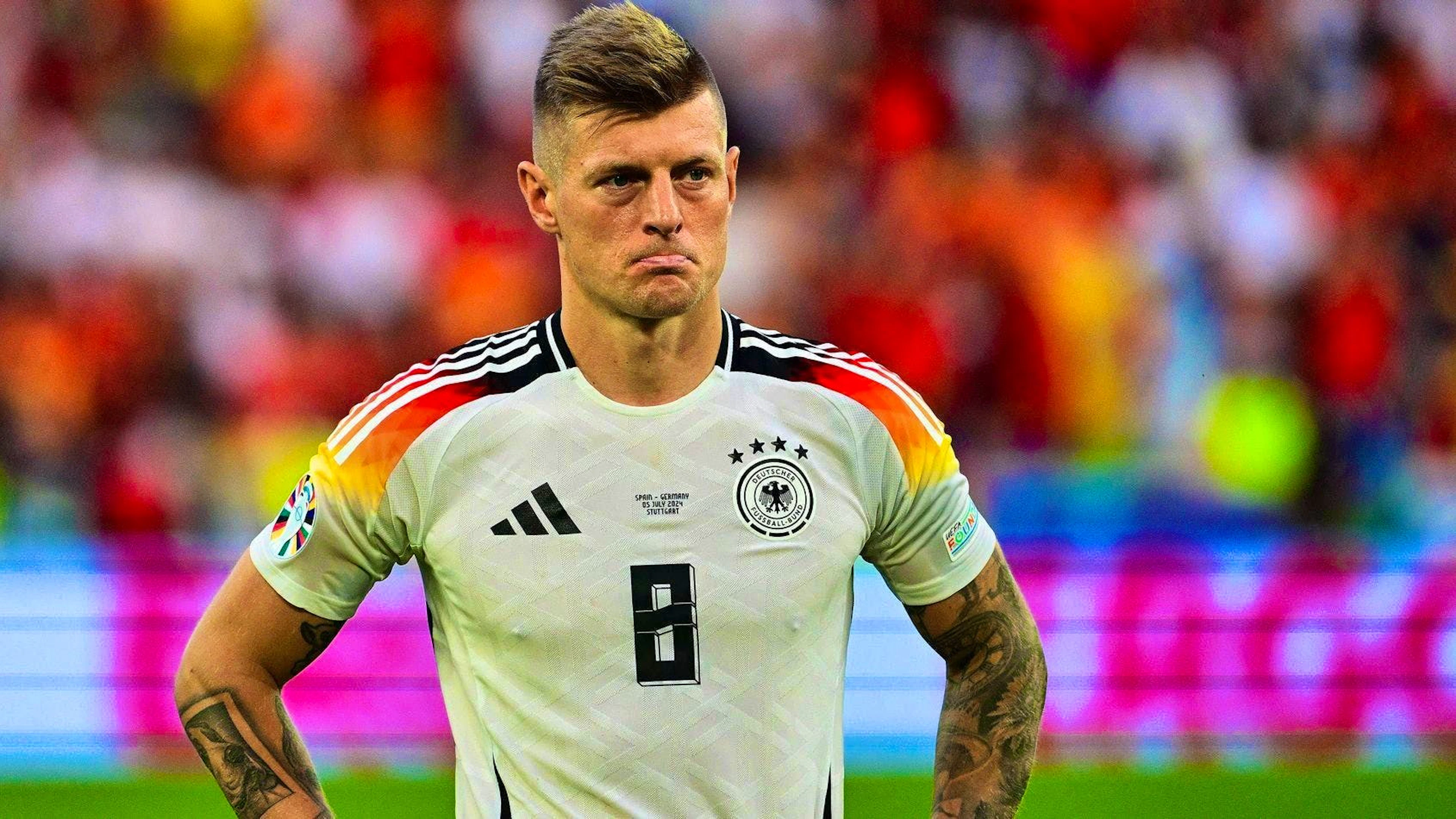 Disappointment also prevails for Toni Kroos in his last game in national dress.