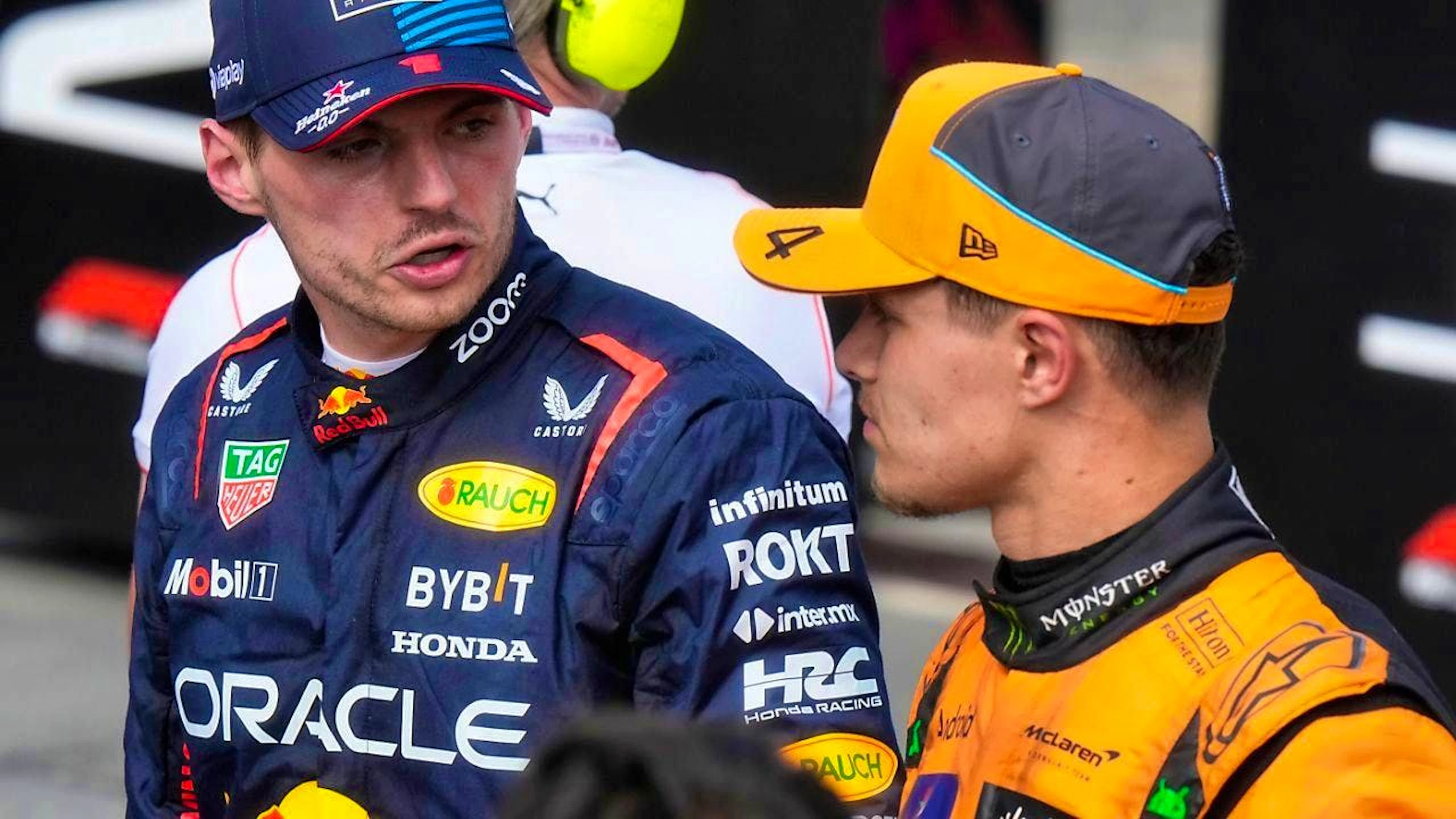 Max Verstappen (left) and Lando Norris have spoken out after last Sunday's incident in Spielberg