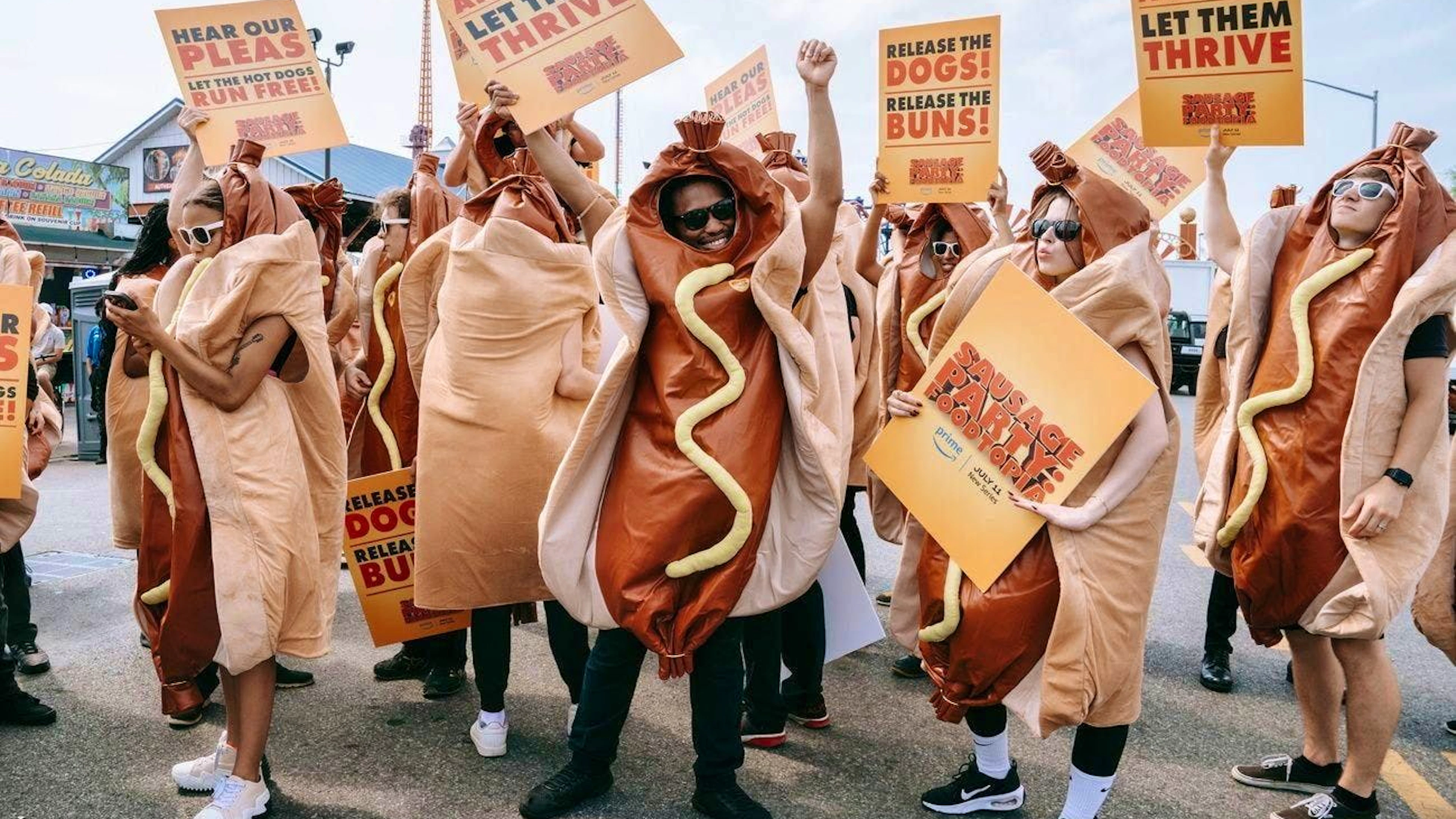 Booze at the hot dog eating contest