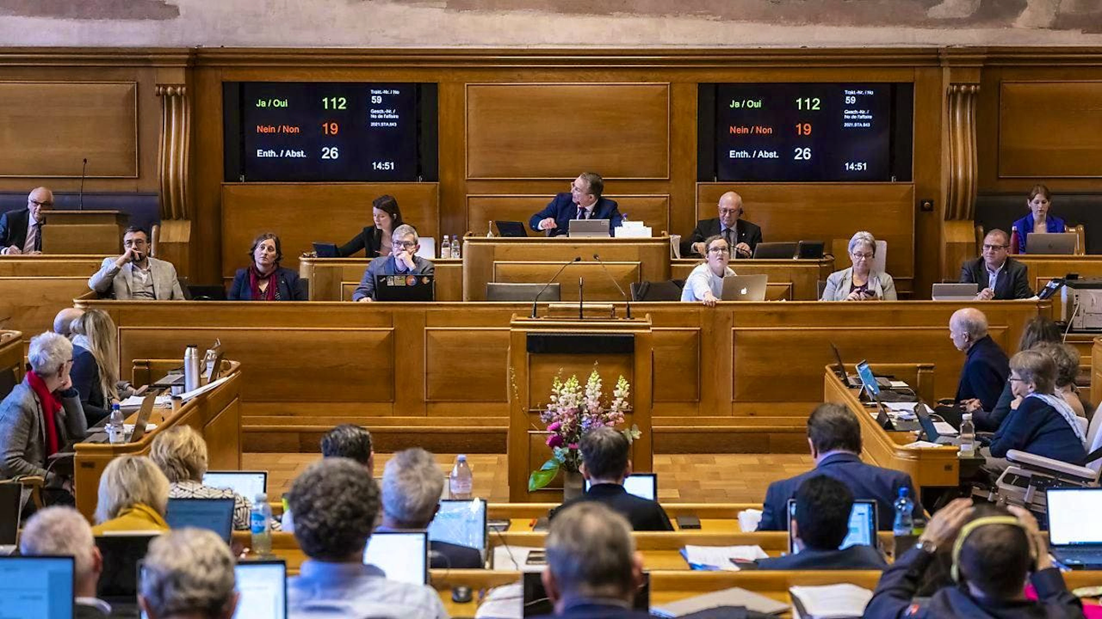 In the fall, Bern's Grand Council will discuss the guaranteed seats for the French-speaking population in the Biel-Seeland constituency. (archive photo)