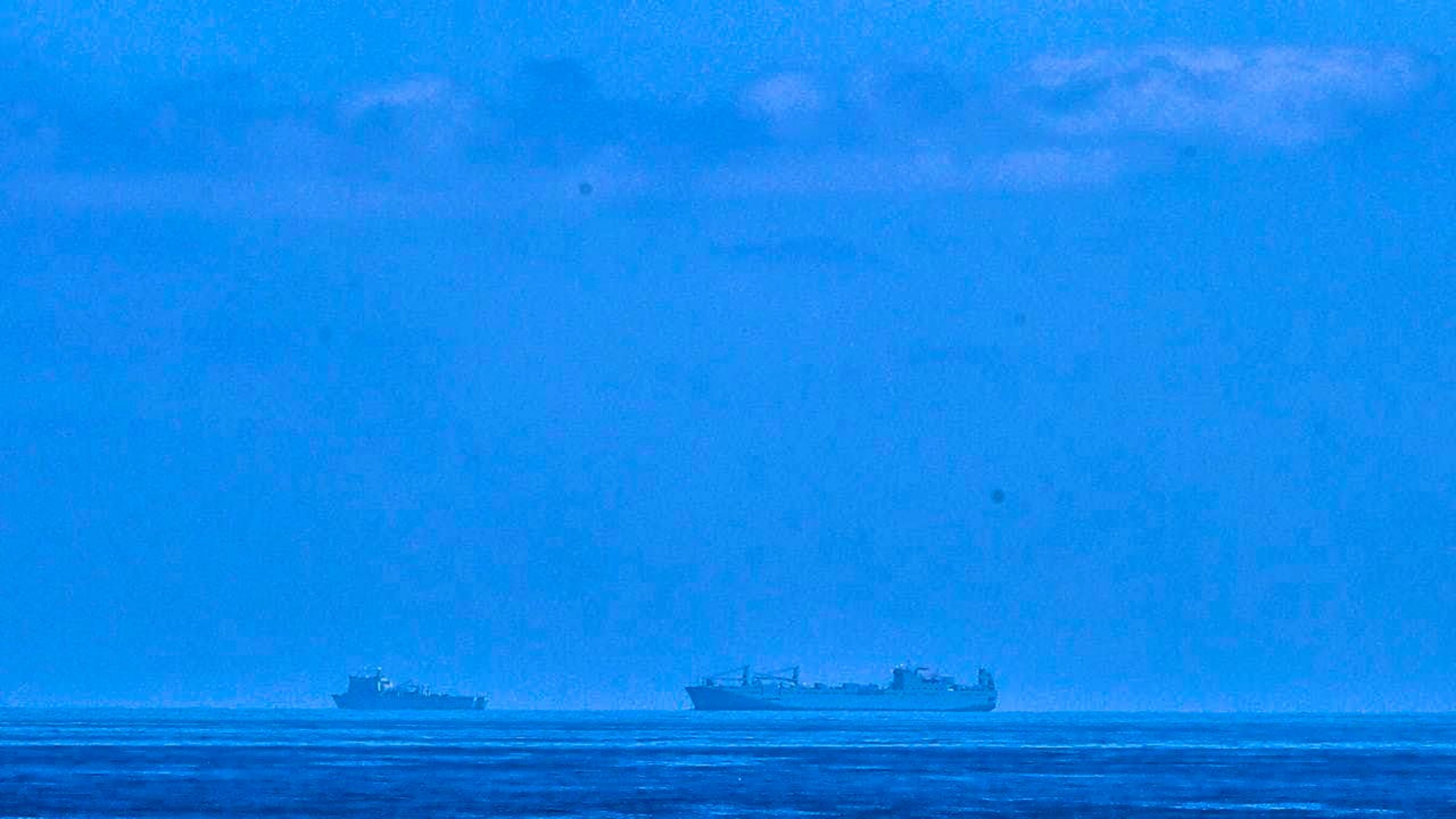 ARCHIVE - Ships carrying humanitarian aid from Cyprus are anchored off the coast of the Gaza Strip. The temporary jetty set up by the US military on the coast of the Gaza Strip will soon cease all operations. Photo: Abed Rahim Khatib/dpa
