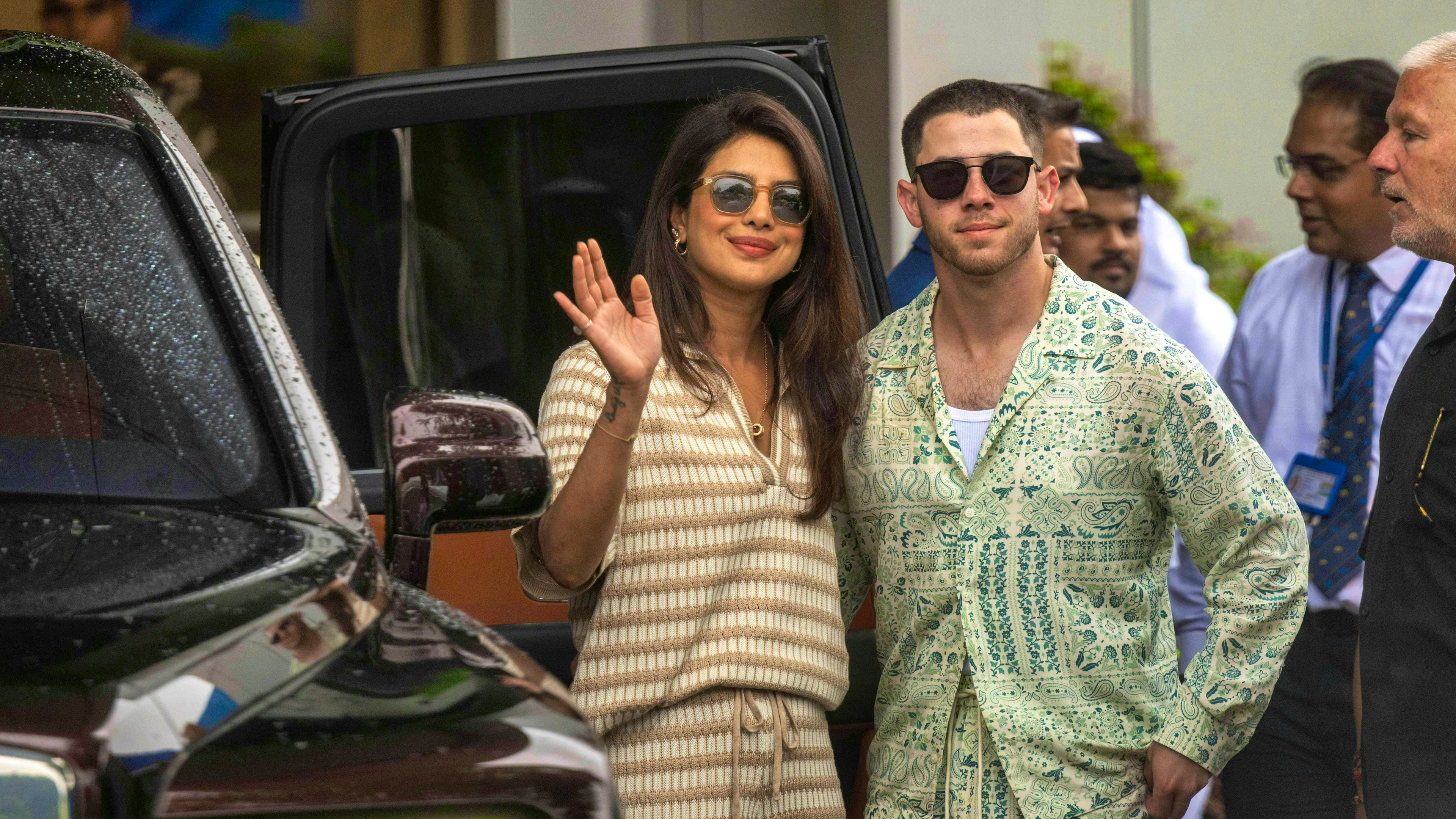 Actress Priyanka Chopra and her husband, singer Nick Jonas, have arrived in Mumbai to attend the wedding of Anant Ambani and Radhika Merchant on July 11, 2024.