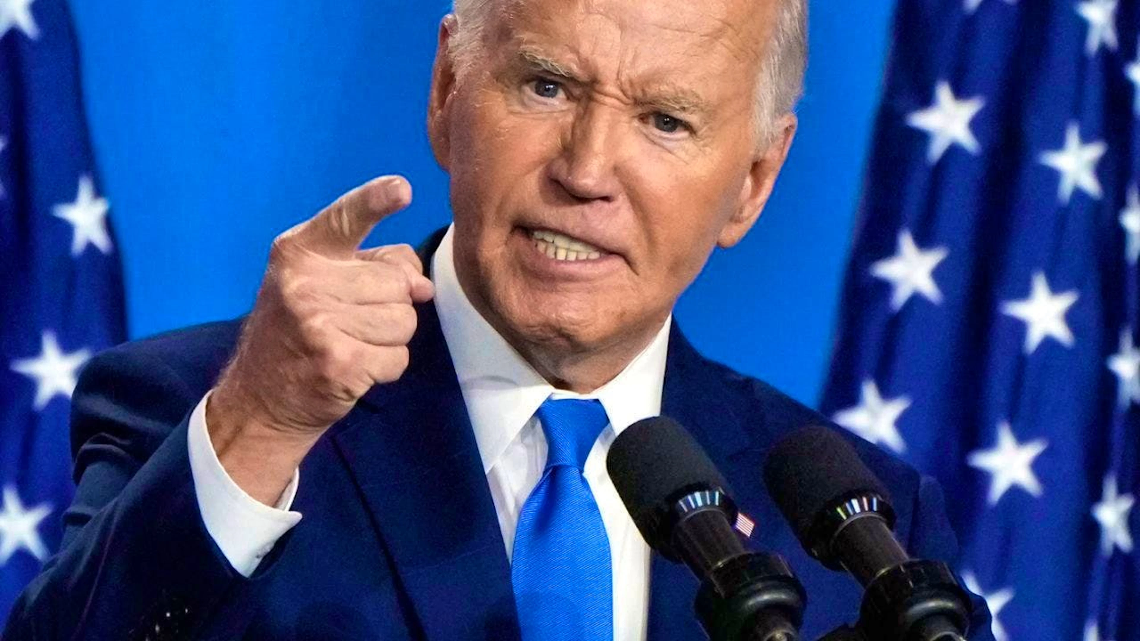 US President Joe Biden speaks at a press conference on the last day of the NATO summit in Washington. Photo: Jacquelyn Martin/AP/dpa