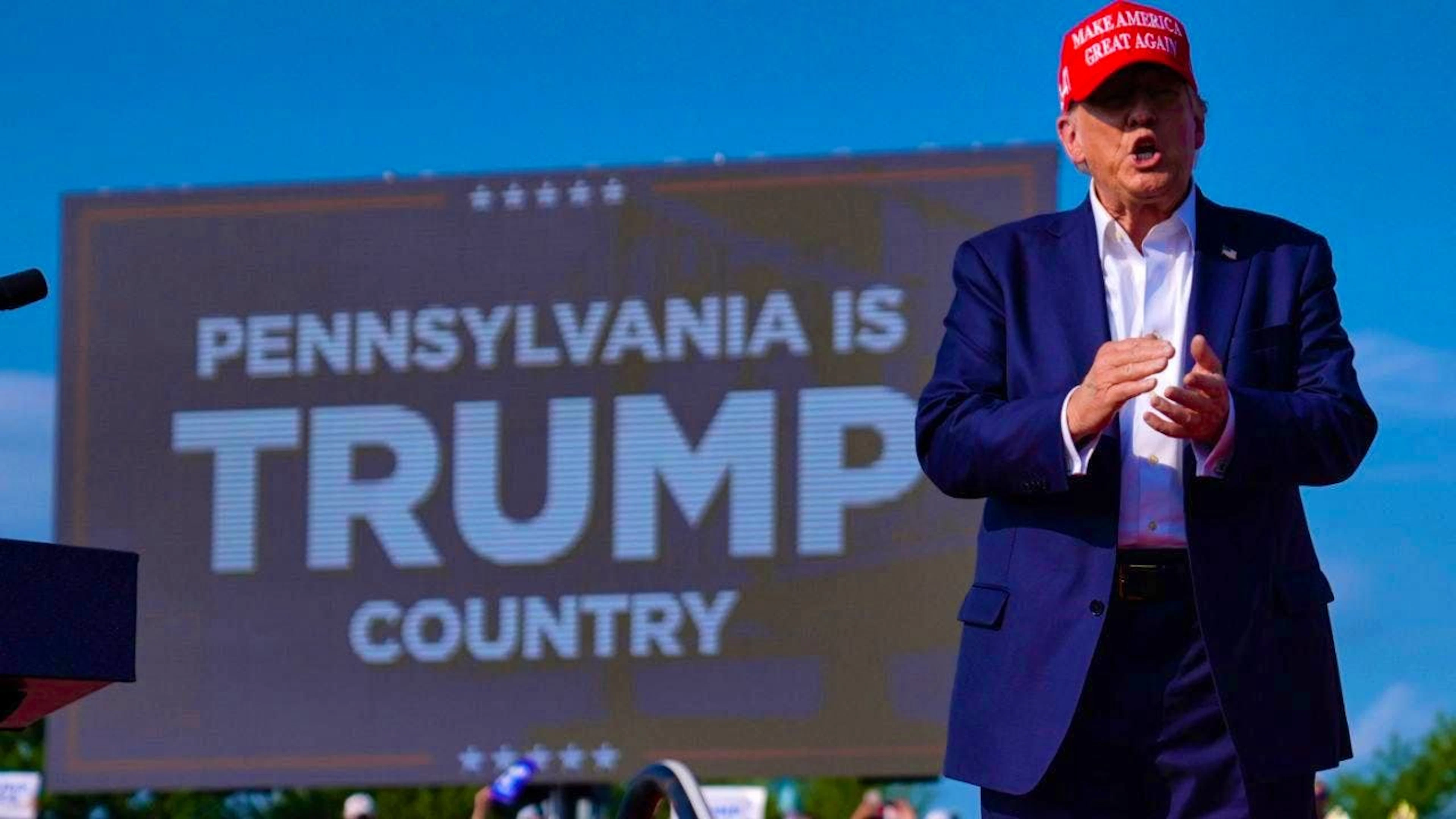 Donald Trump in Butler before the assassination attempt. Photo: Evan Vucci/AP/dpa