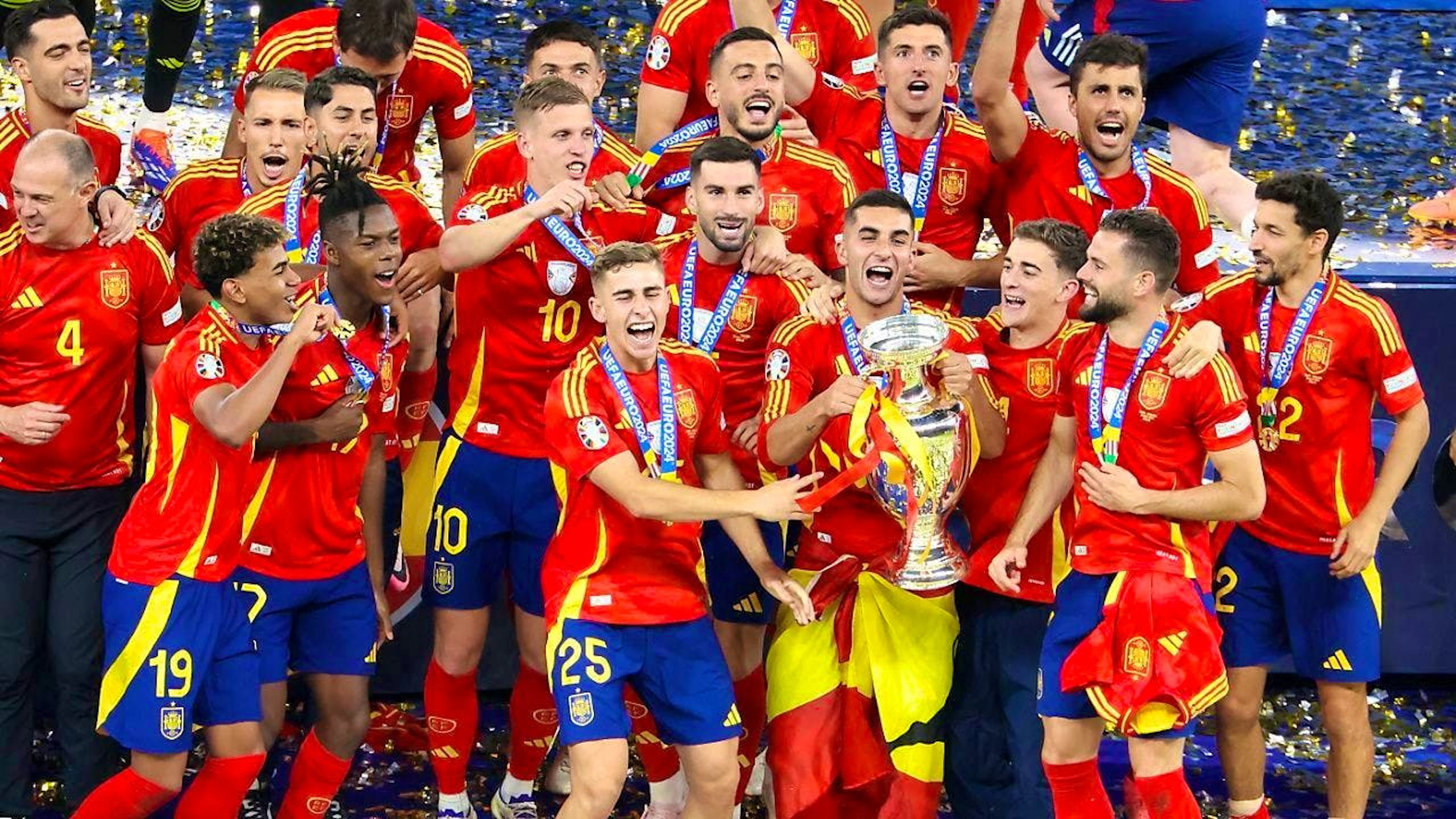 The kings of Europe: Spain's footballers are record winners after their fourth European Championship title