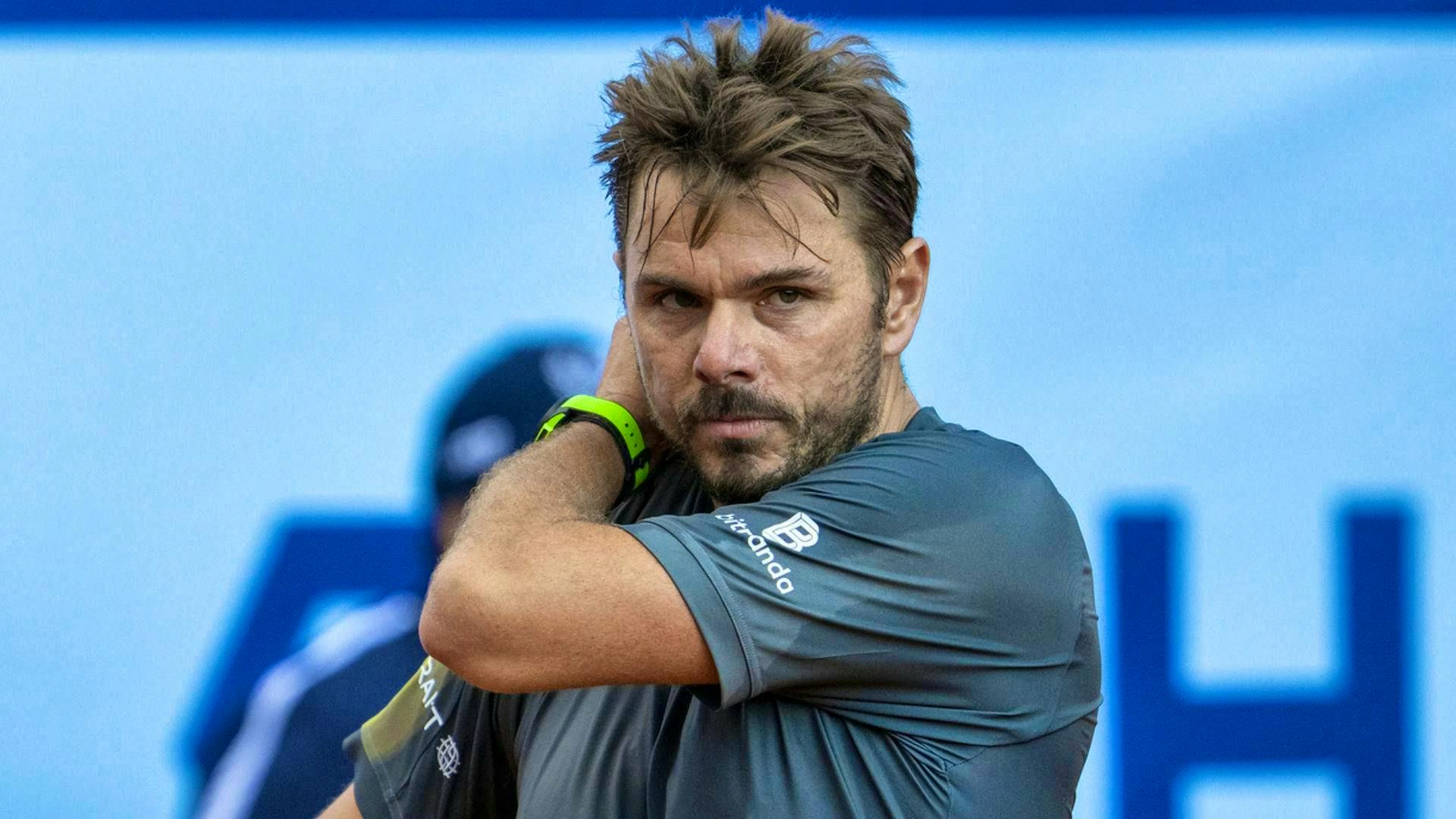 Stan Wawrinka loses his smile in Gstaad.