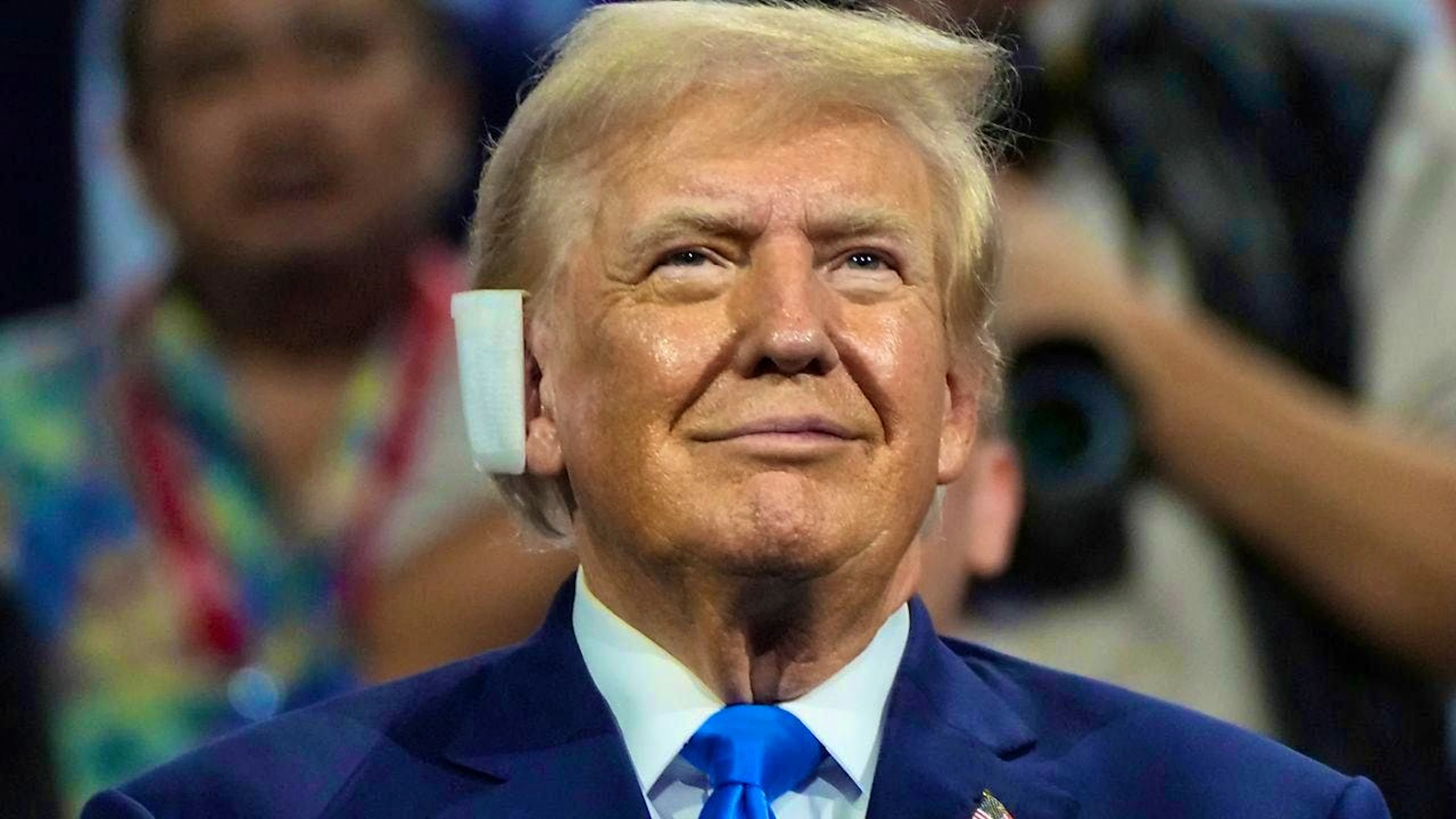 Republican presidential candidate and former US President Donald Trump is seen during the Republican National Convention. Photo: Paul Sancya/AP/dpa