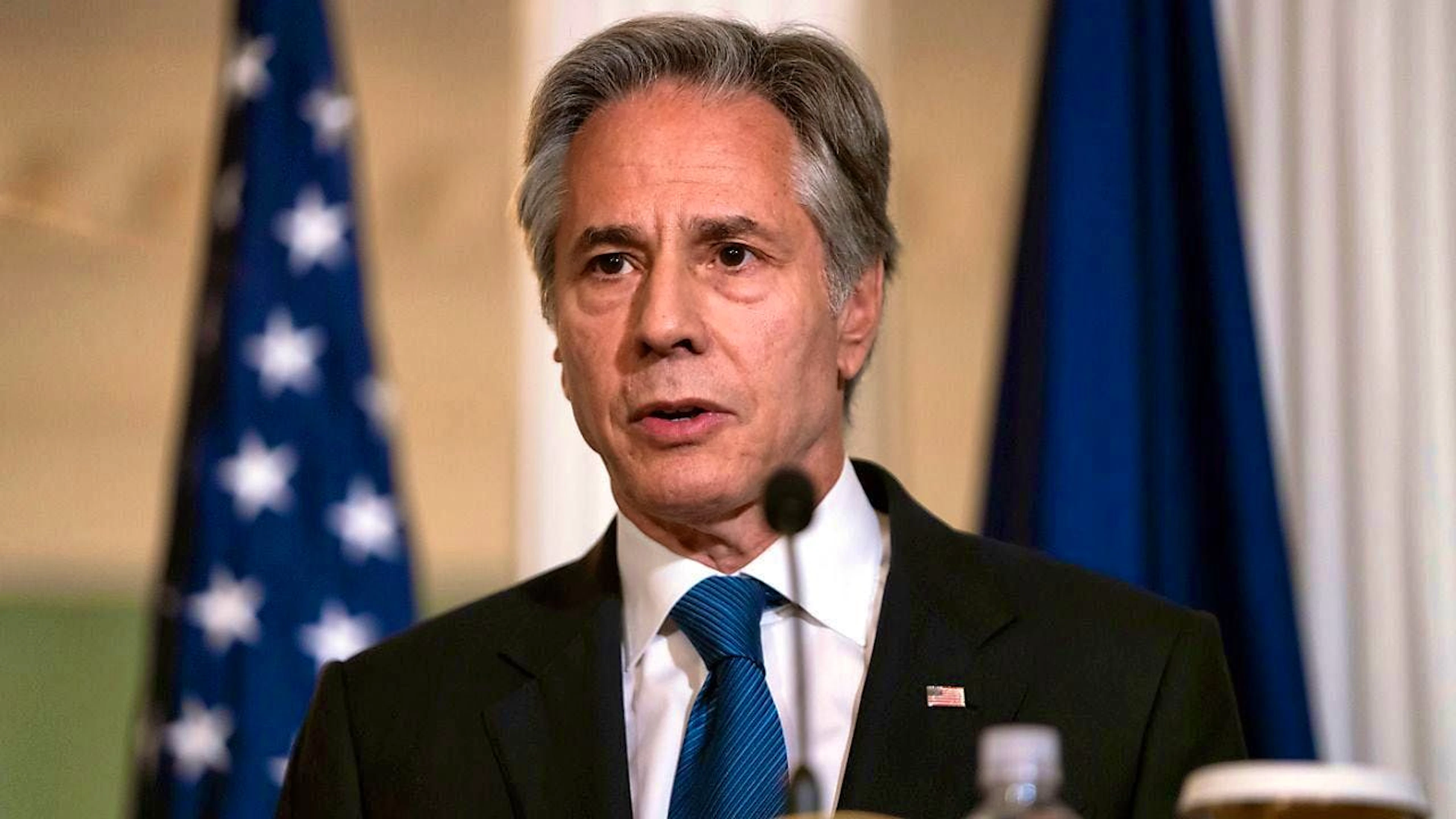 ARCHIVE - US Secretary of State Antony Blinken during a press conference. Photo: Mark Schiefelbein/AP/dpa