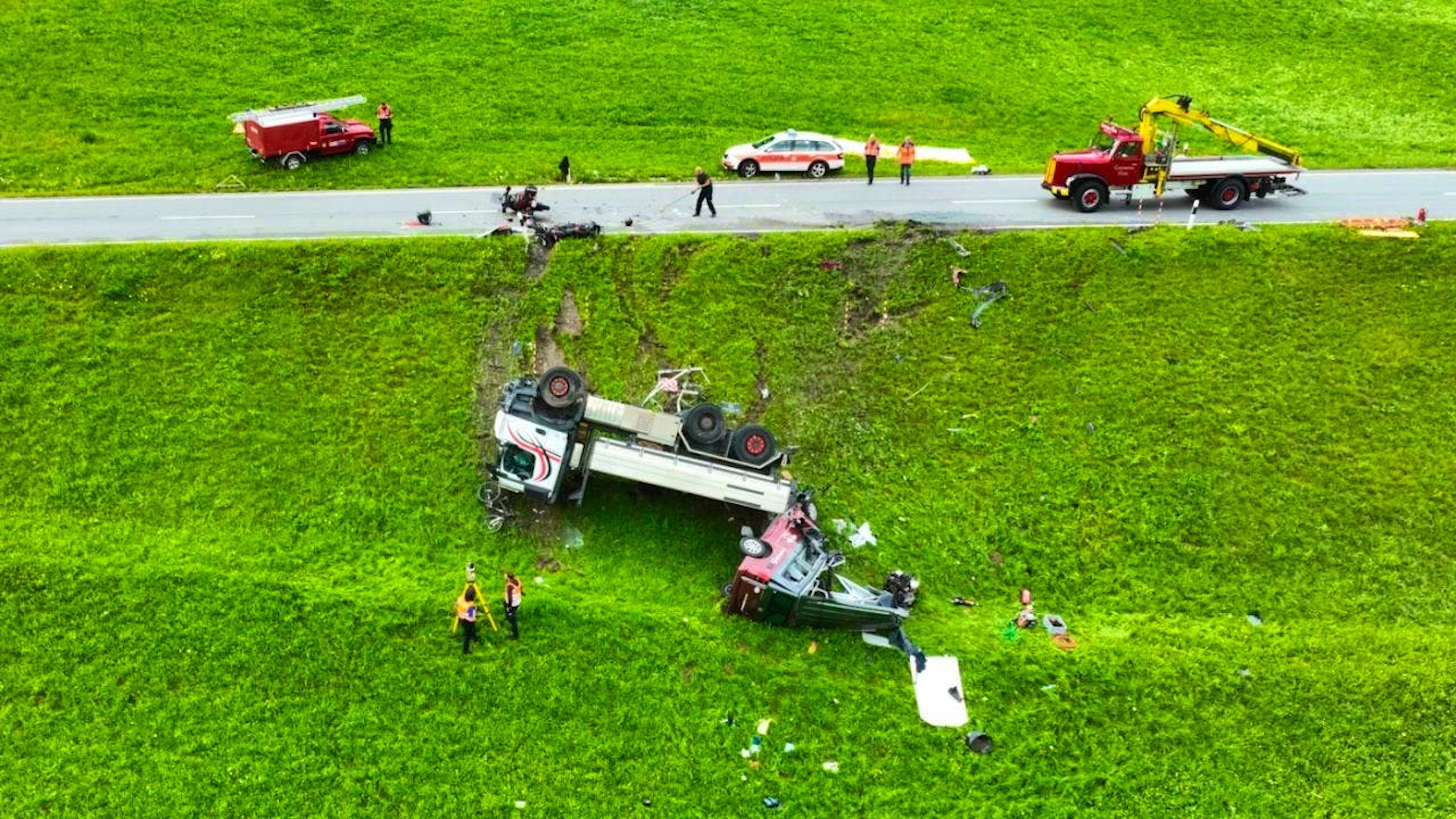 A collision involving several vehicles occurred in Rueun GR on Friday.