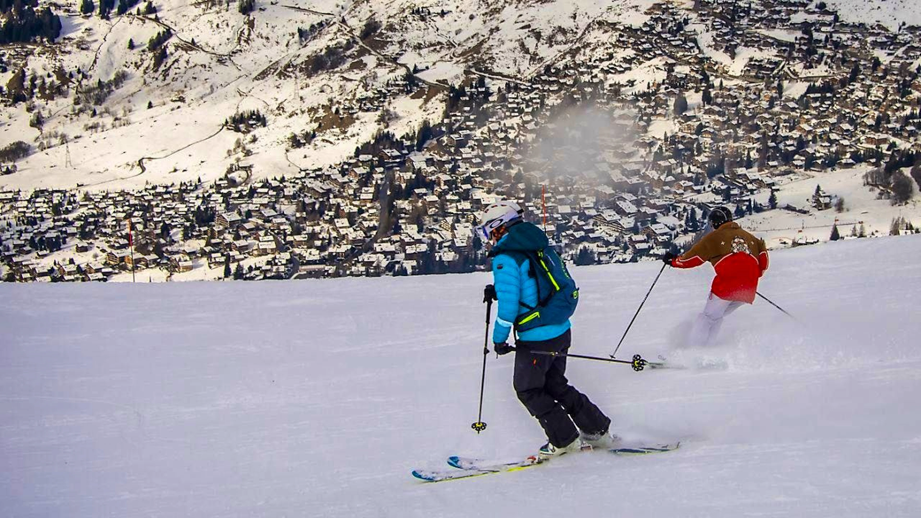 Ski tourists in the Verbier ski area. (symbolic image)