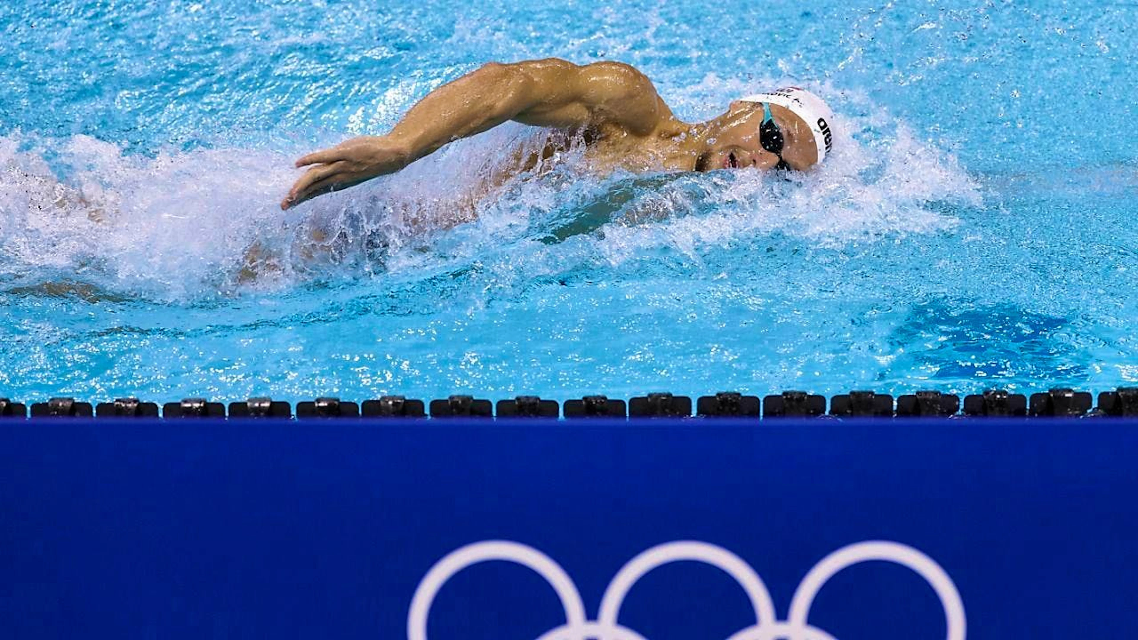 Antonio Djakovic on his way in the Olympic pool