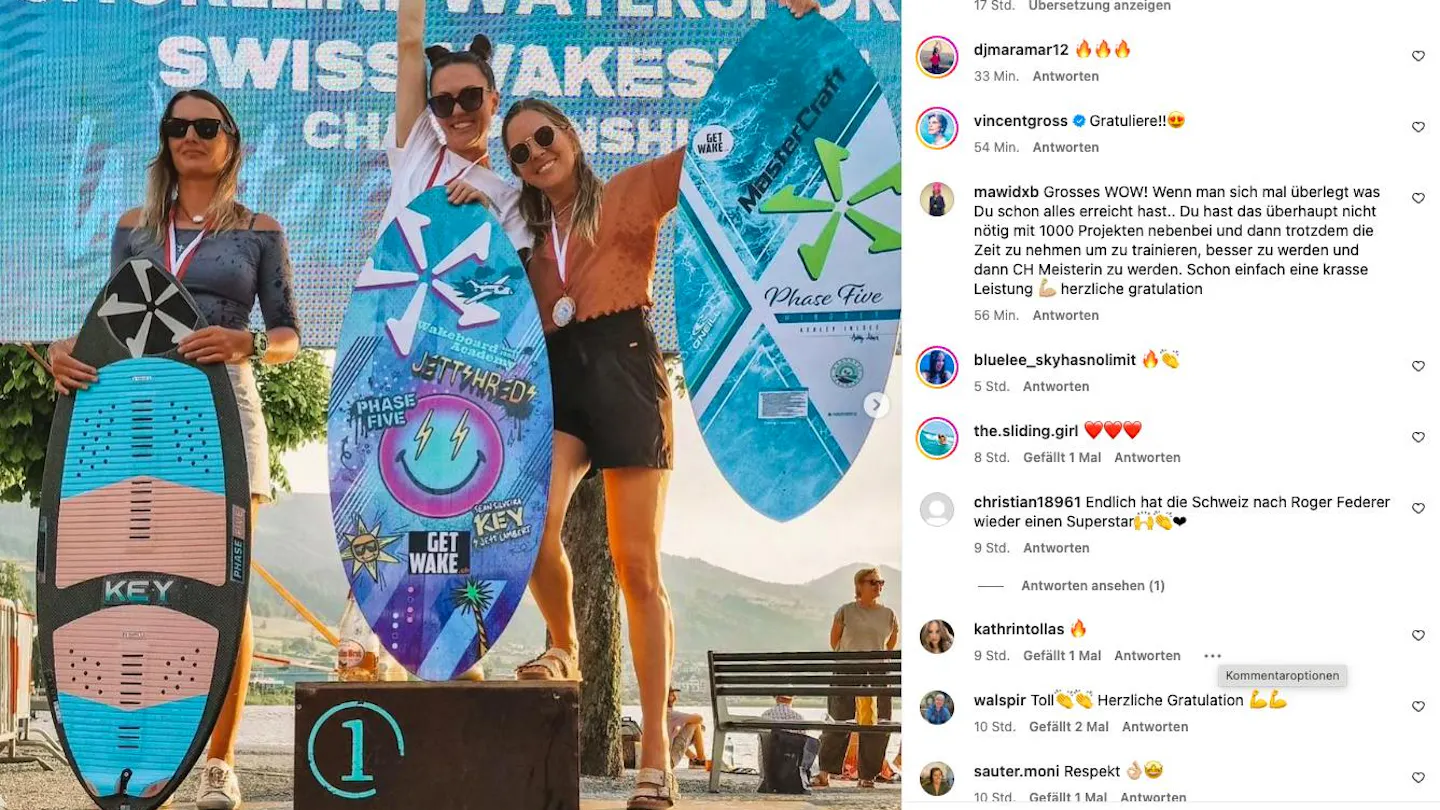 Tami Roche SRF-Star Viola Tami ist Wakesurf-Schweizermeisterin
