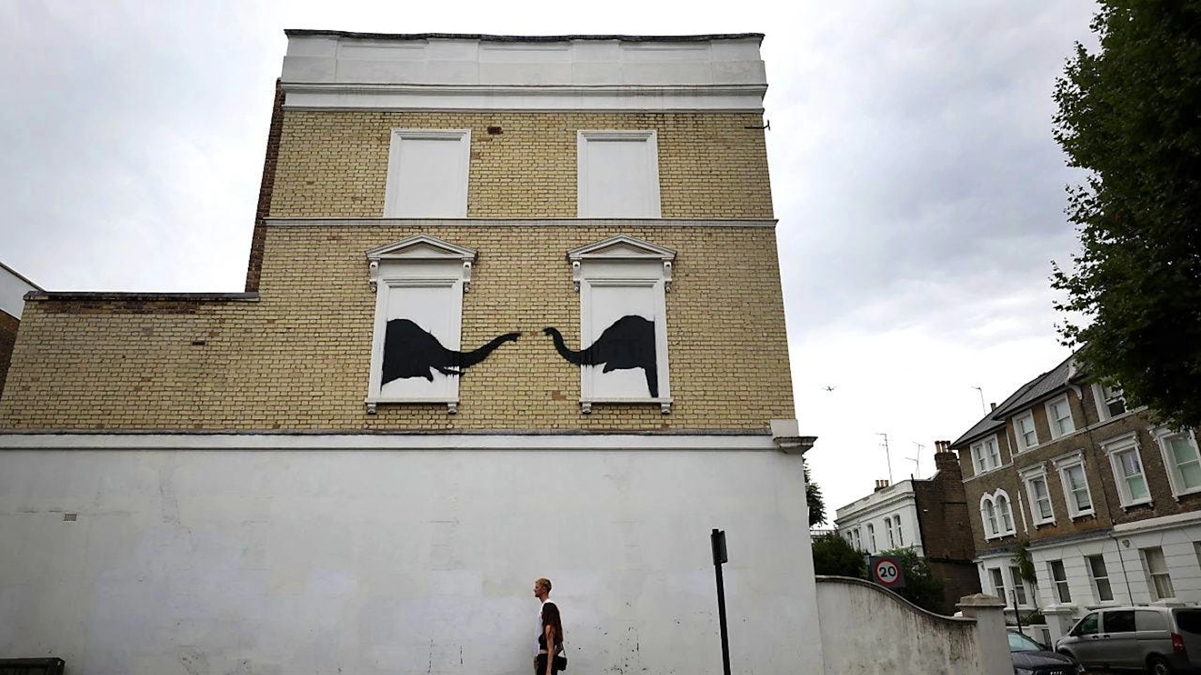 Un'opera recentissima di Banksy.