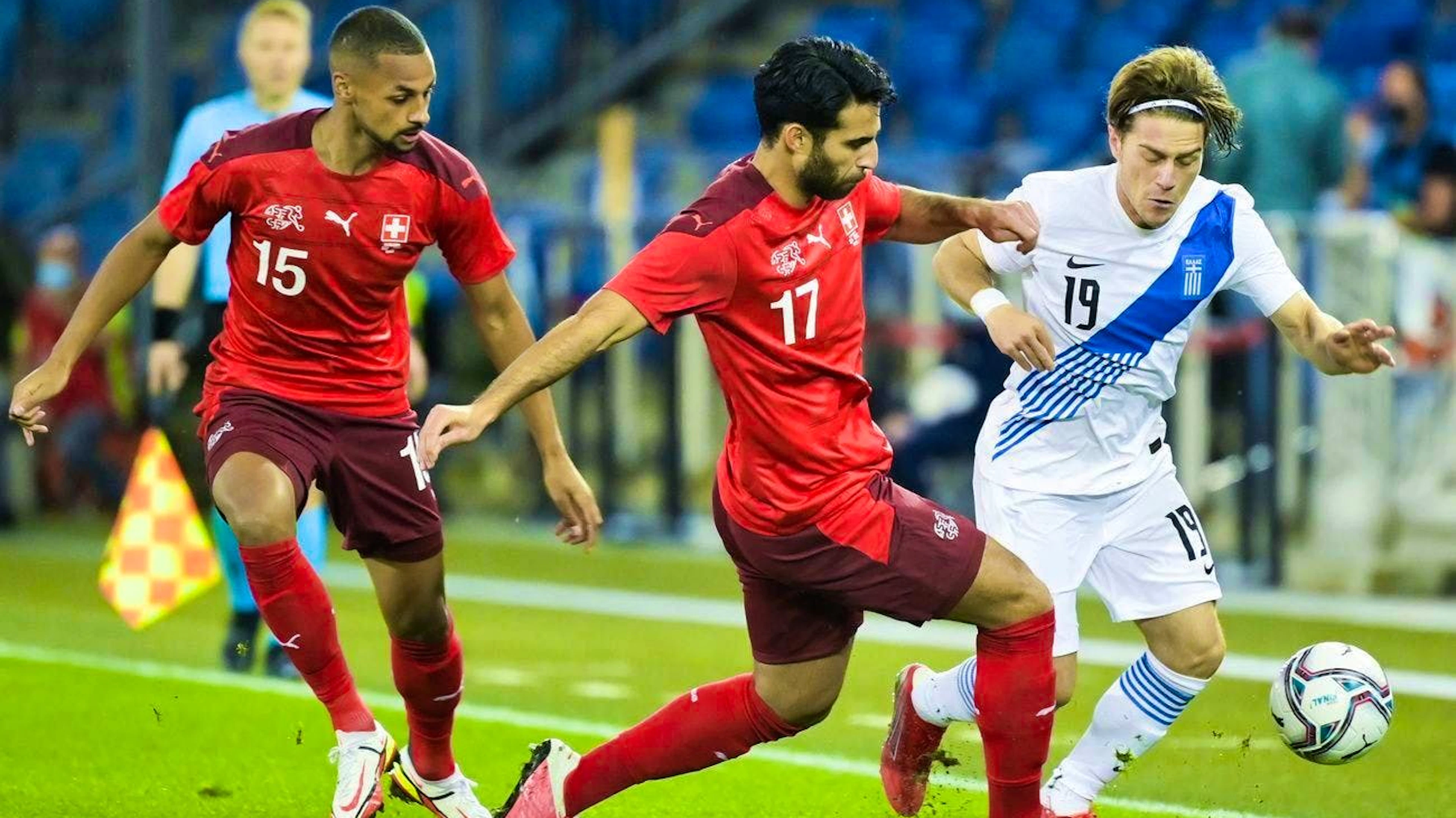 Djibril Sow and Eray Cömert in the national team jersey.